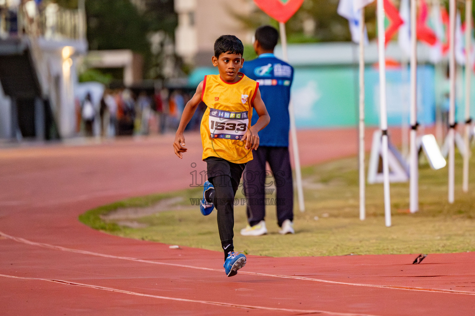 Day 1 of MWSC Interschool Athletics Championships 2024 held in Hulhumale Running Track, Hulhumale, Maldives on Saturday, 9th November 2024. 
Photos by: Hassan Simah / Images.mv