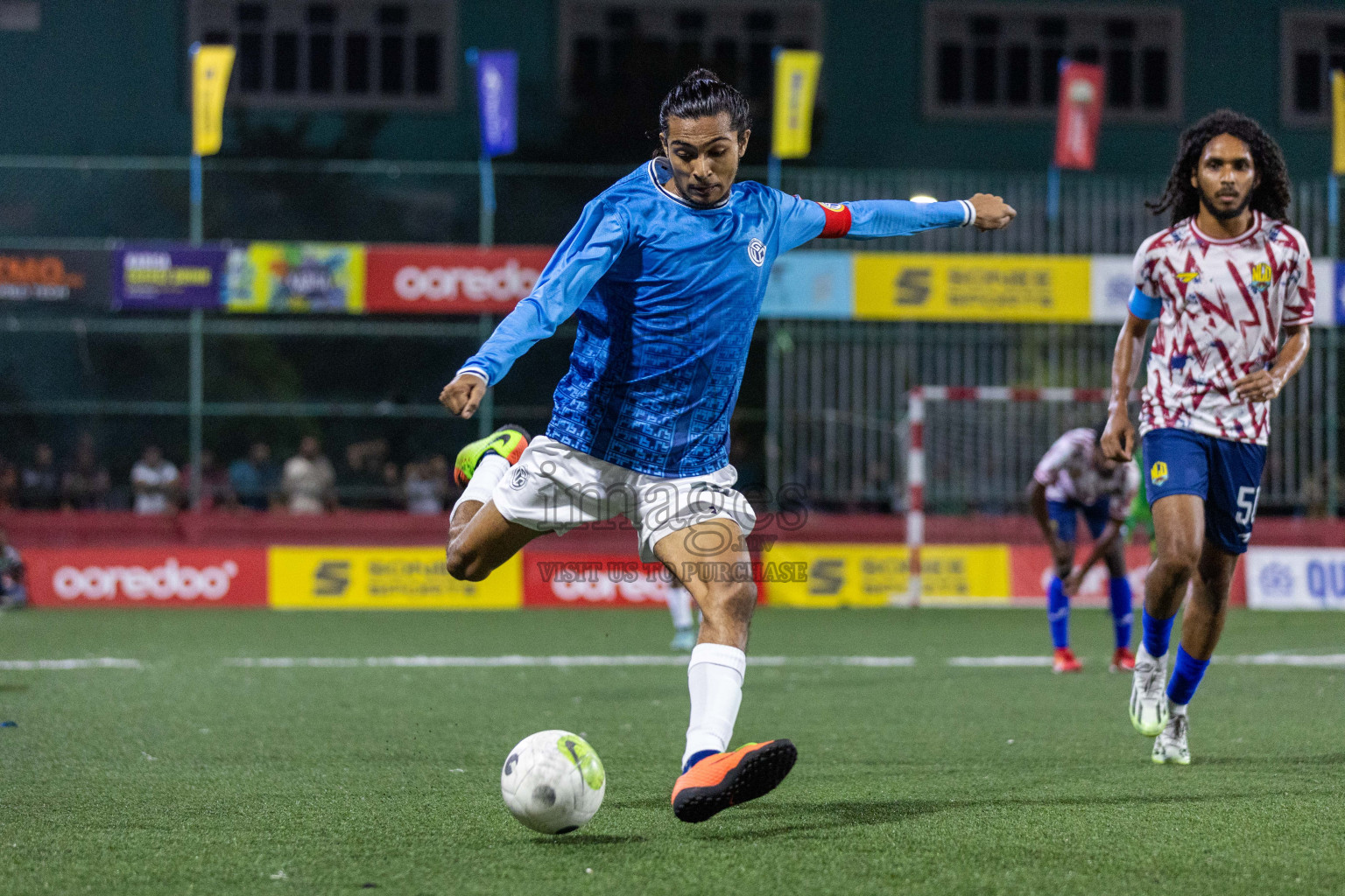 GA Nillandhoo vs GA Gemanafushi in Day 9 of Golden Futsal Challenge 2024 was held on Tuesday, 23rd January 2024, in Hulhumale', Maldives Photos: Nausham Waheed / images.mv