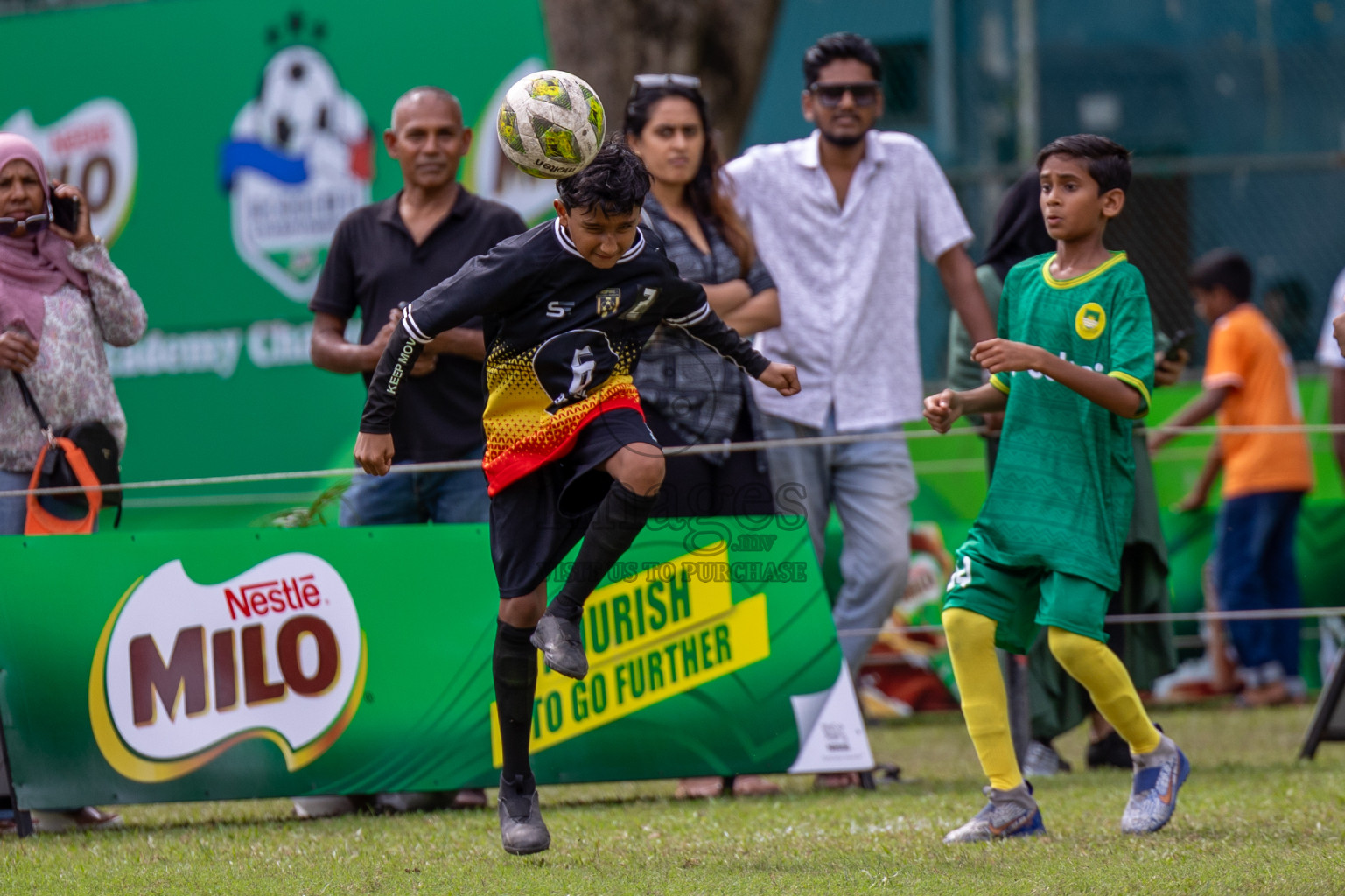 Day 1 of MILO Academy Championship 2024 - U12 was held at Henveiru Grounds in Male', Maldives on Thursday, 4th July 2024. Photos: Shuu Abdul Sattar / images.mv