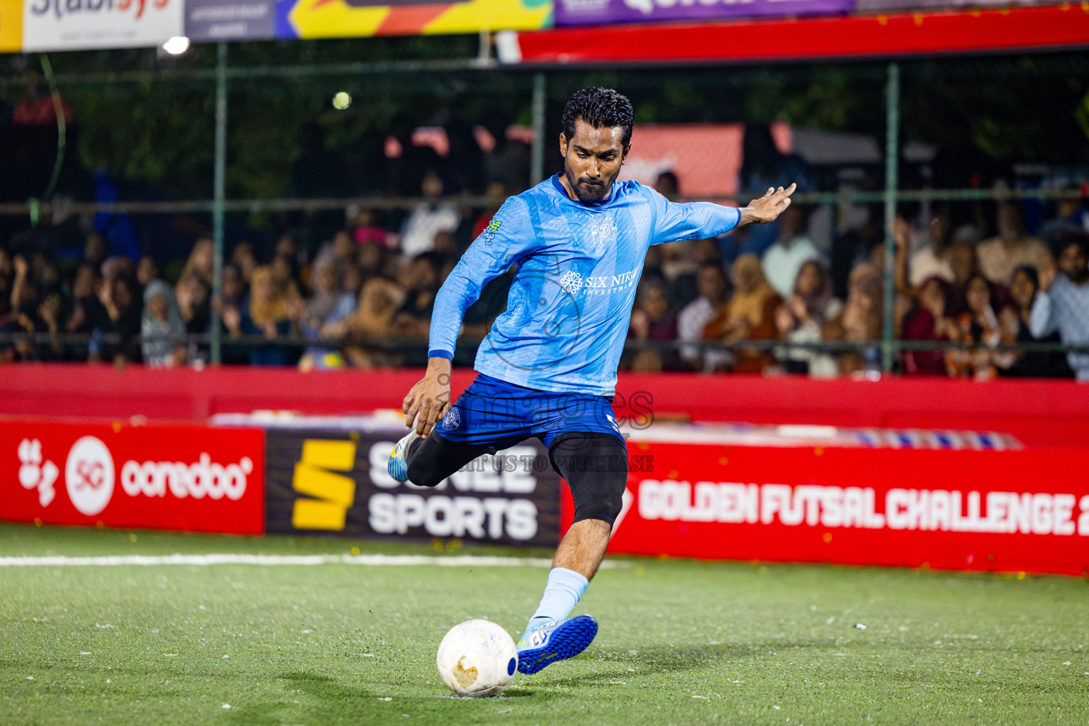 M Dhiggaru vs M Muli in Day 21 of Golden Futsal Challenge 2025 was held on Saturday , 25th January 2025, in Hulhumale', Maldives. Photos: Nausham Waheed / images.mv