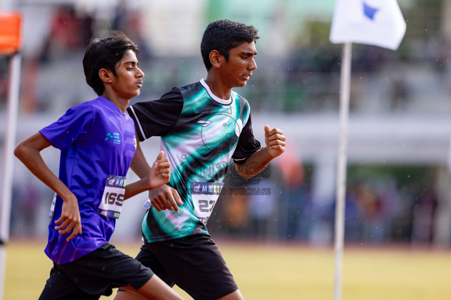 Day 3 of MWSC Interschool Athletics Championships 2024 held in Hulhumale Running Track, Hulhumale, Maldives on Monday, 11th November 2024. 
Photos by: Hassan Simah / Images.mv