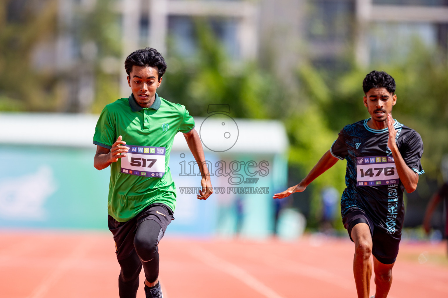 Day 3 of MWSC Interschool Athletics Championships 2024 held in Hulhumale Running Track, Hulhumale, Maldives on Monday, 11th November 2024. 
Photos by: Hassan Simah / Images.mv