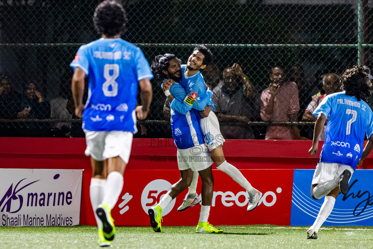 Sh Kanditheemu vs Sh Milandhoo in Day 11 of Golden Futsal Challenge 2025 was held on Wednesday, 15th January 2025, in Hulhumale', Maldives Photos: Nausham Waheed / images.mv