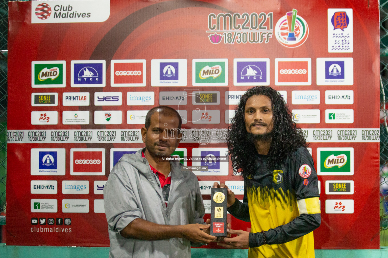 Team MPL vs Team RRC in the Quarter Finals of Club Maldives 2021 held at Hulhumale'; on 13th December 2021 Photos: Nasam/ images.mv