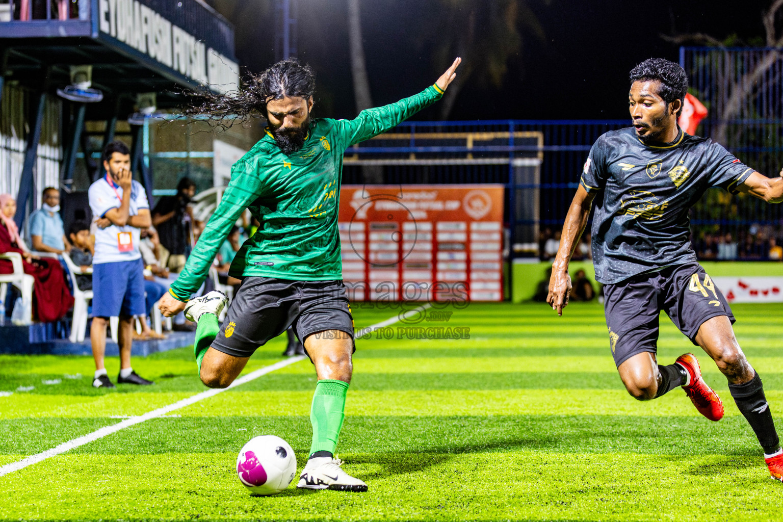 Muring FC vs Afro SC in Semi Final of Eydhafushi Futsal Cup 2024 was held on Monday , 15th April 2024, in B Eydhafushi, Maldives Photos: Nausham Waheed / images.mv