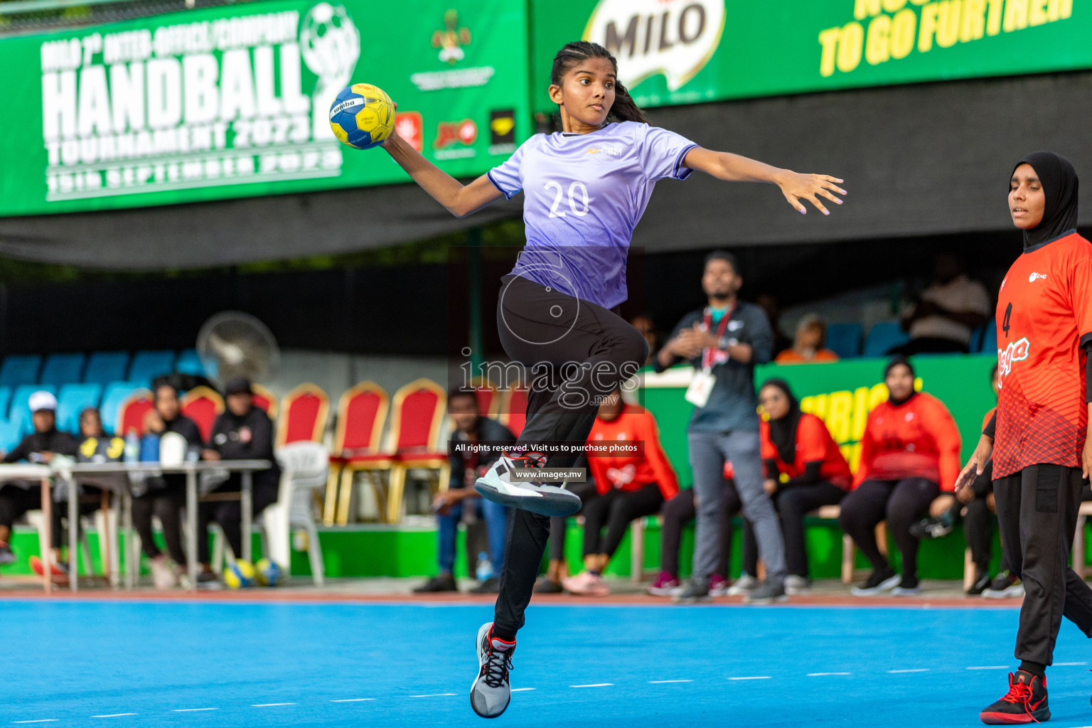 Day 4 of 7th Inter-Office/Company Handball Tournament 2023, held in Handball ground, Male', Maldives on Monday, 18th September 2023 Photos: Nausham Waheed/ Images.mv