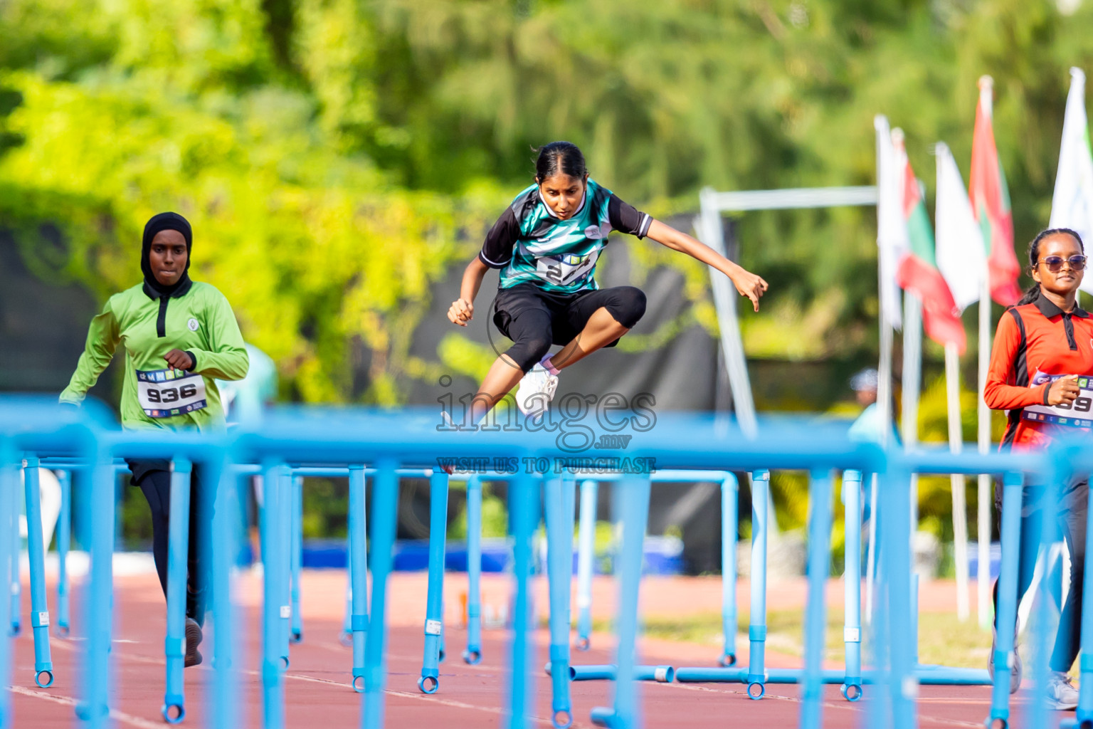 Day 4 of MWSC Interschool Athletics Championships 2024 held in Hulhumale Running Track, Hulhumale, Maldives on Tuesday, 12th November 2024. Photos by: Nausham Waheed / Images.mv