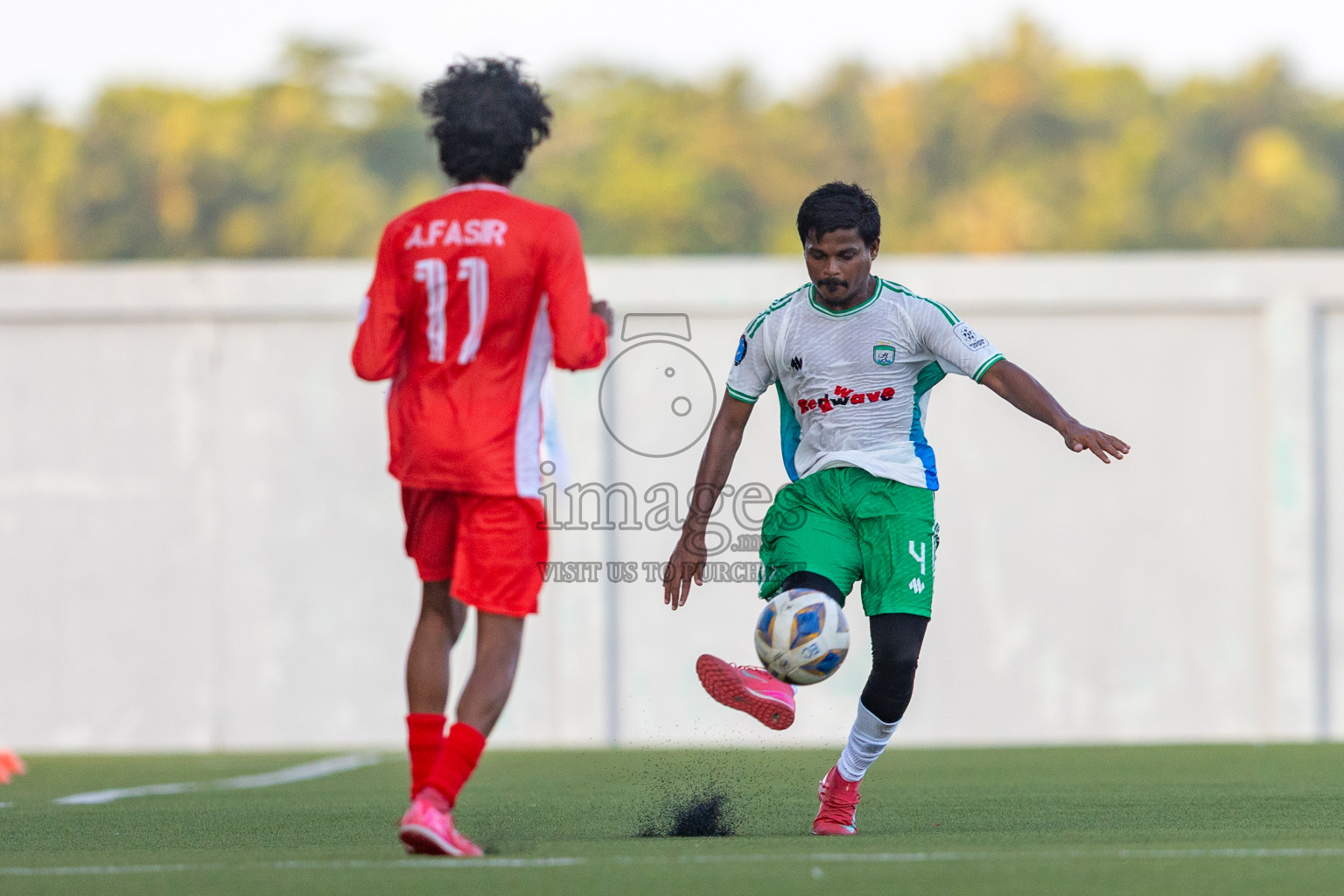 Huss Songun Football Team vs CC Sports Club in Day 2 of Eydhafushi Cup 2025 held in Eydhafushi Football Stadium at B. Eydhafushi, Maldives on Saturday, 6th September 2025. Photos: Mohamed Mahfouz Moosa / images.mv