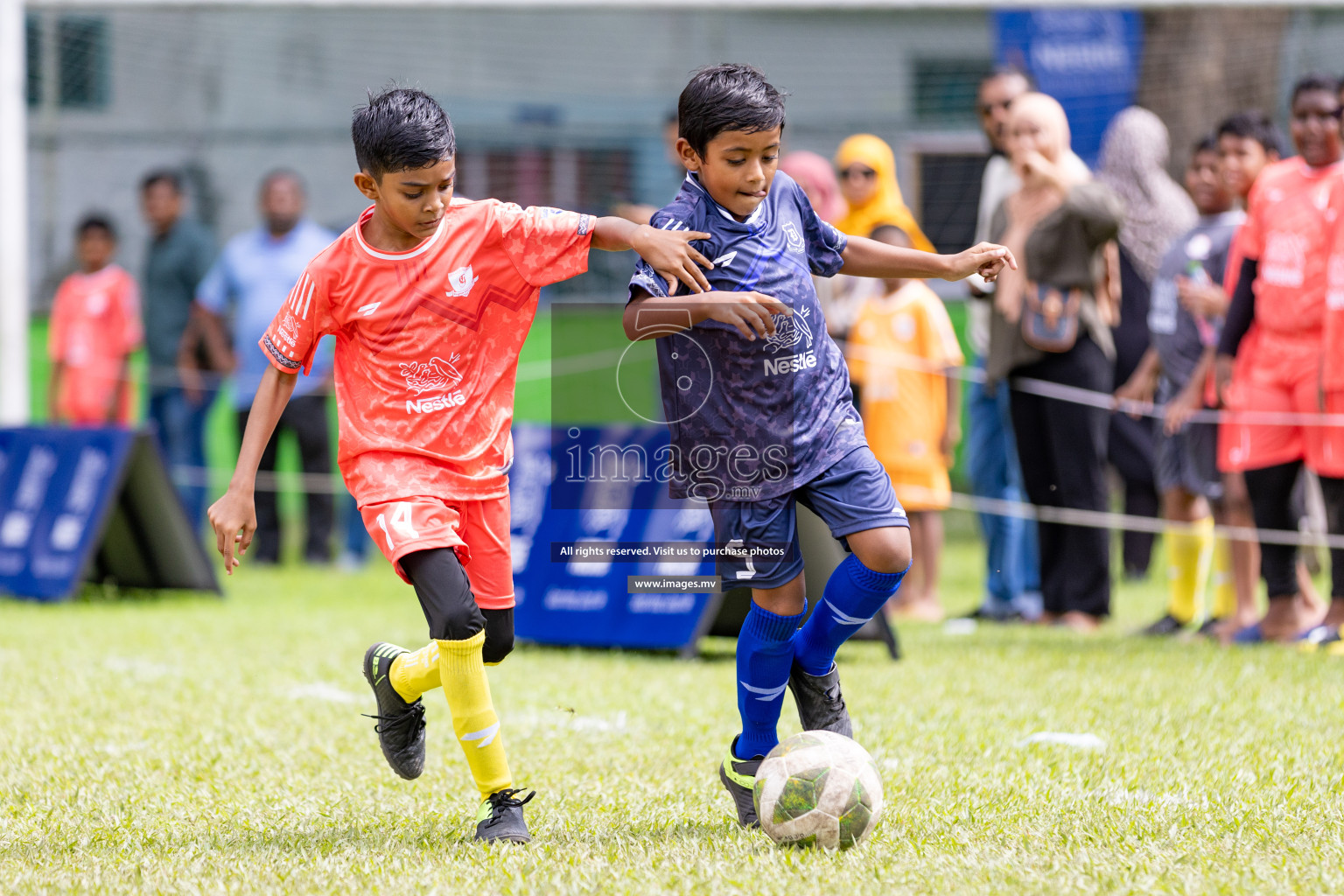 Day 1 of Milo kids football fiesta, held in Henveyru Football Stadium, Male', Maldives on Wednesday, 11th October 2023 Photos: Nausham Waheed/ Images.mv