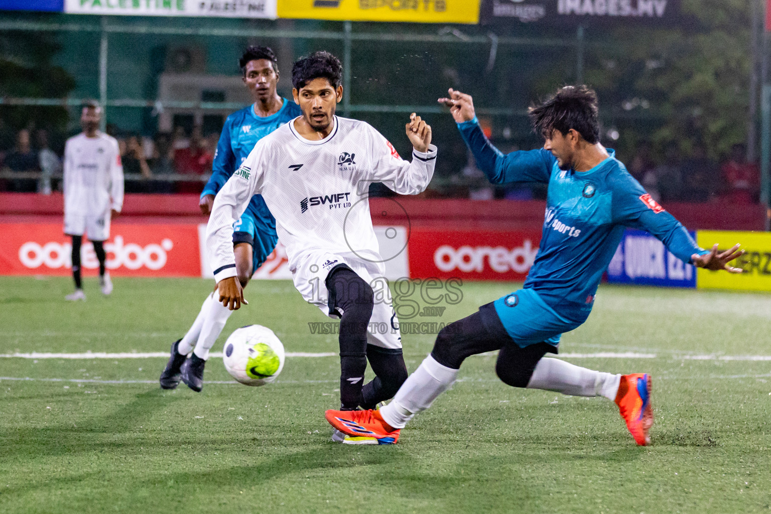 M. Kolhufushi vs M. Muli in Day 19 of Golden Futsal Challenge 2024 was held on Friday, 2nd February 2024 in Hulhumale', Maldives 
Photos: Hassan Simah / images.mv