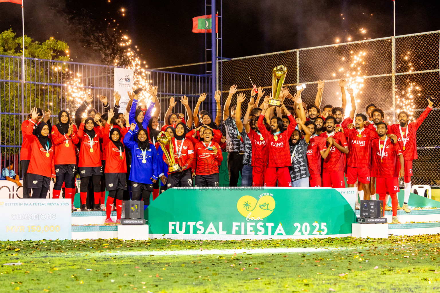 Closing Ceremony of Better in Baa Futsal Fiesta 2025 held in B. Eydhafushi, Maldives on Monday, 17th November 2025. Photos: Nausham Waheed / images.mv