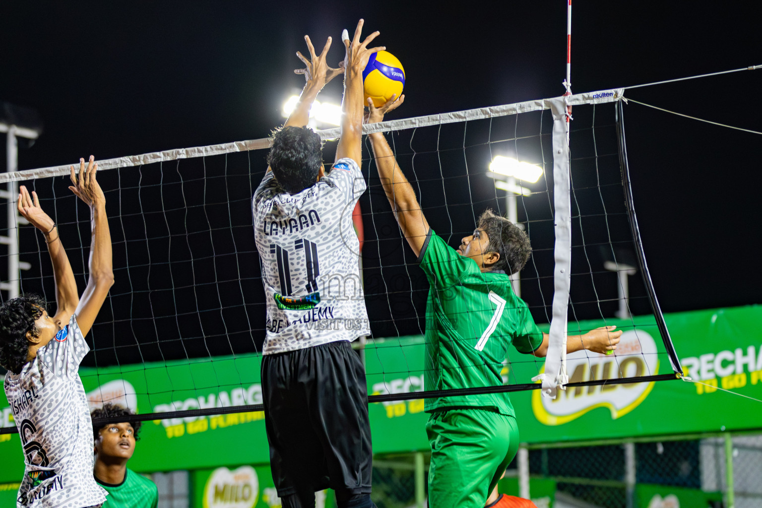 Semi Finals of Milo National Junior Volleyball Championship 2025 Day 5 was held on Thursday, 27th November 2025 at Ekuveni Turf Court Male', Maldives. Photos: Areef Adam / images.mv