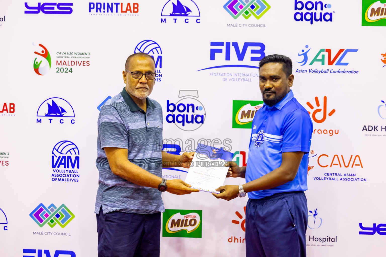 Sri Lanka vs Maldives in Semi Final of CAVA U20 Woman's Volleyball Championship 2024 was held in Social Center, Male', Maldives on 22nd July 2024. Photos: Nausham Waheed / images.mv