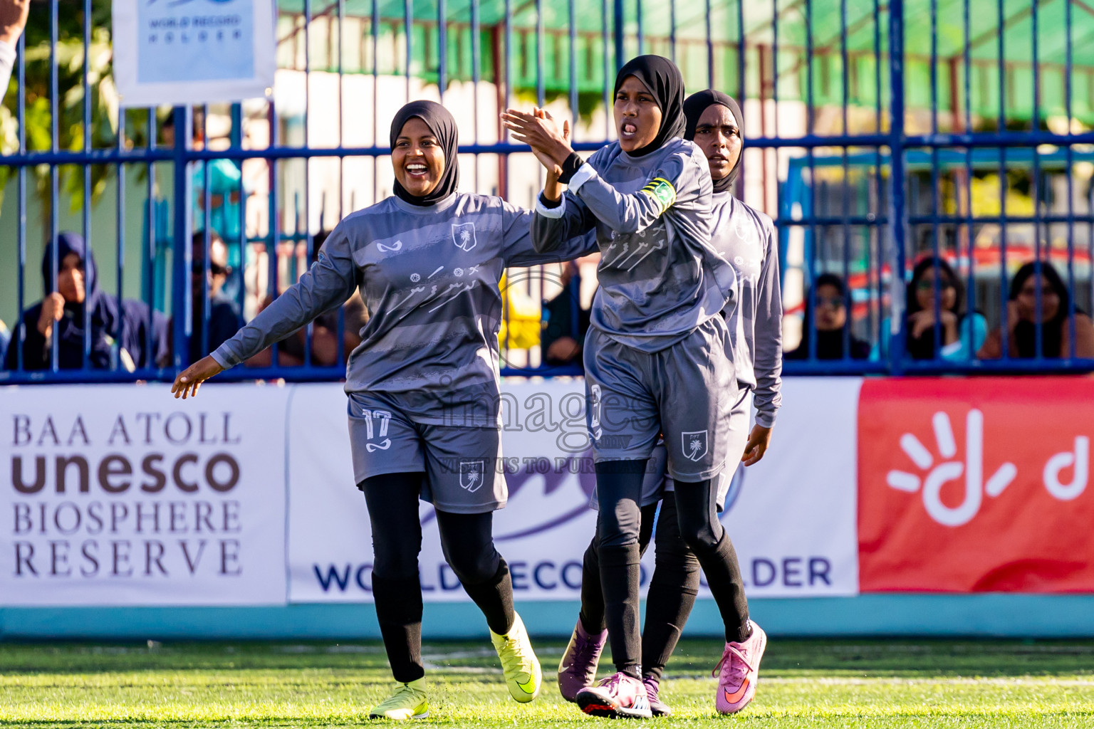 Dhonfan vs Kihaadhoo in Day 4 of Better in Baa Futsal Fiesta 2025 Woman's division held in B. Eydhafushi, Maldives on Sunday, 9th November 2025. Photos: Nausham Waheed / images.mv