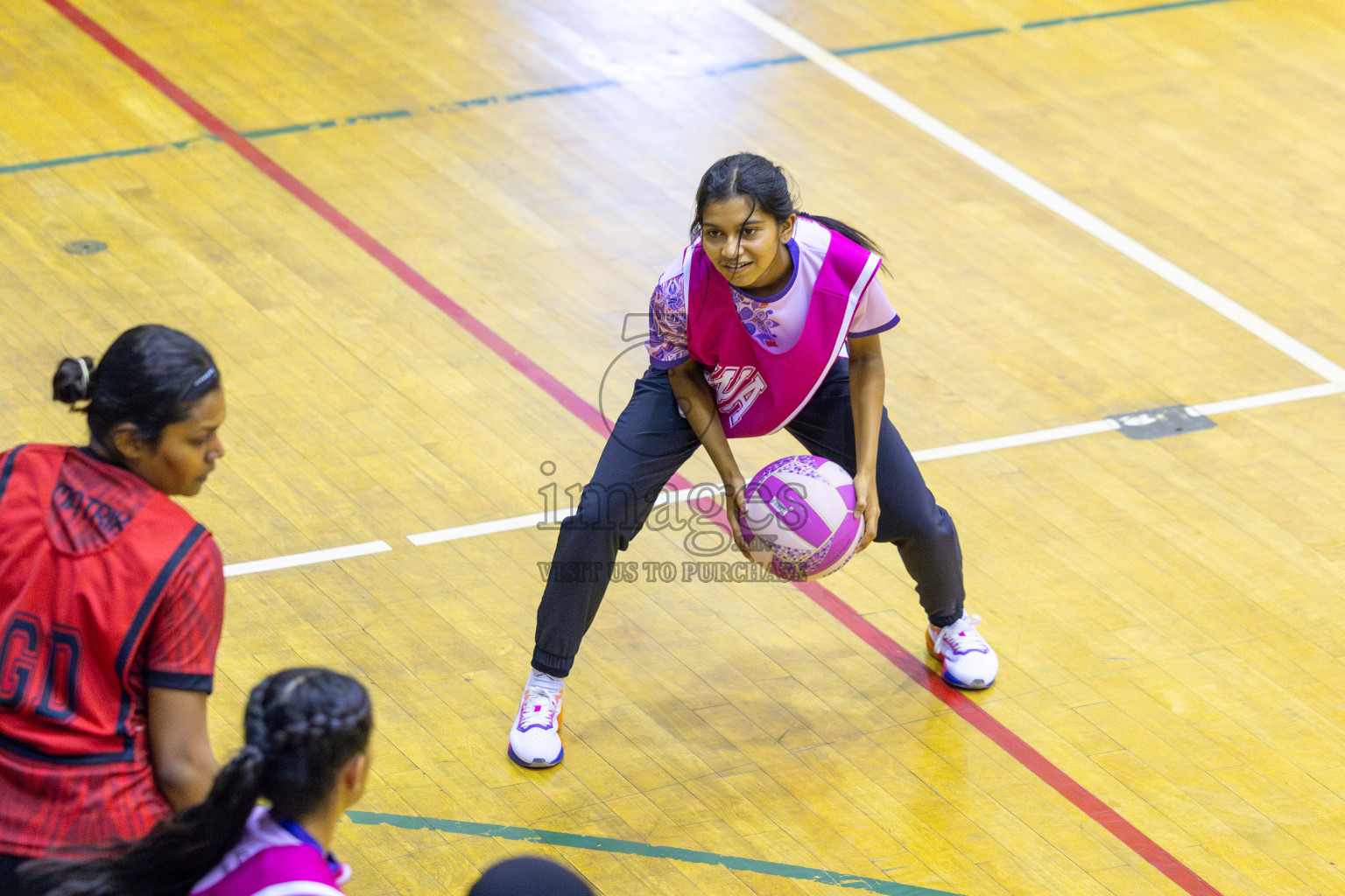 Club Matrix vs N Sports Academy in Day 6 of 24th Milo Netball Association Championship held in Social Center at Male', Maldives on Saturday, 6th September 2025. Photos: Yasna Ahmed / images.mv
