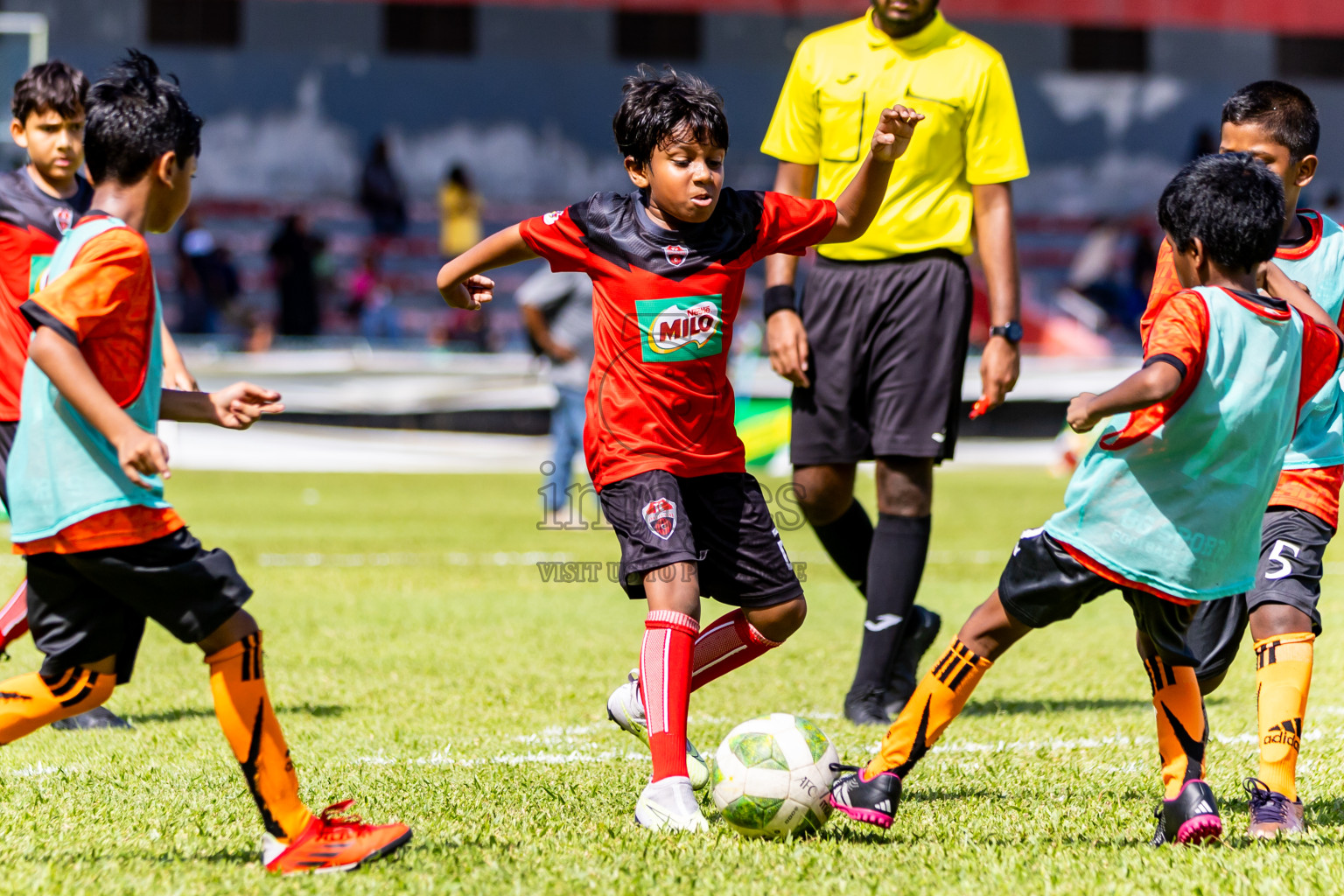 Day 1 of Under 10 MILO Academy Championship 2024 was held at National Stadium in Male', Maldives on Friday, 26th April 2024. Photos: Nausham Waheed / images.mv