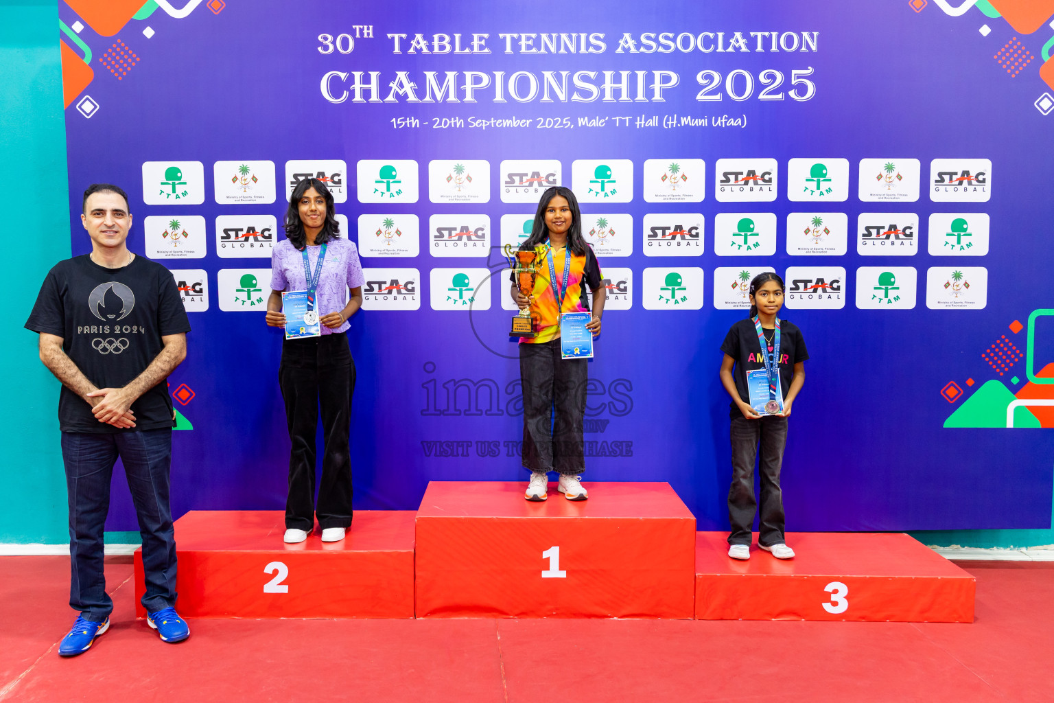 Finals of 30th Table Tennis Association Championship 2025 was held on Saturday, 20th September 2025 in Male' TT Hall, Male', Maldives. Photos: Nausham Waheed / images.mv