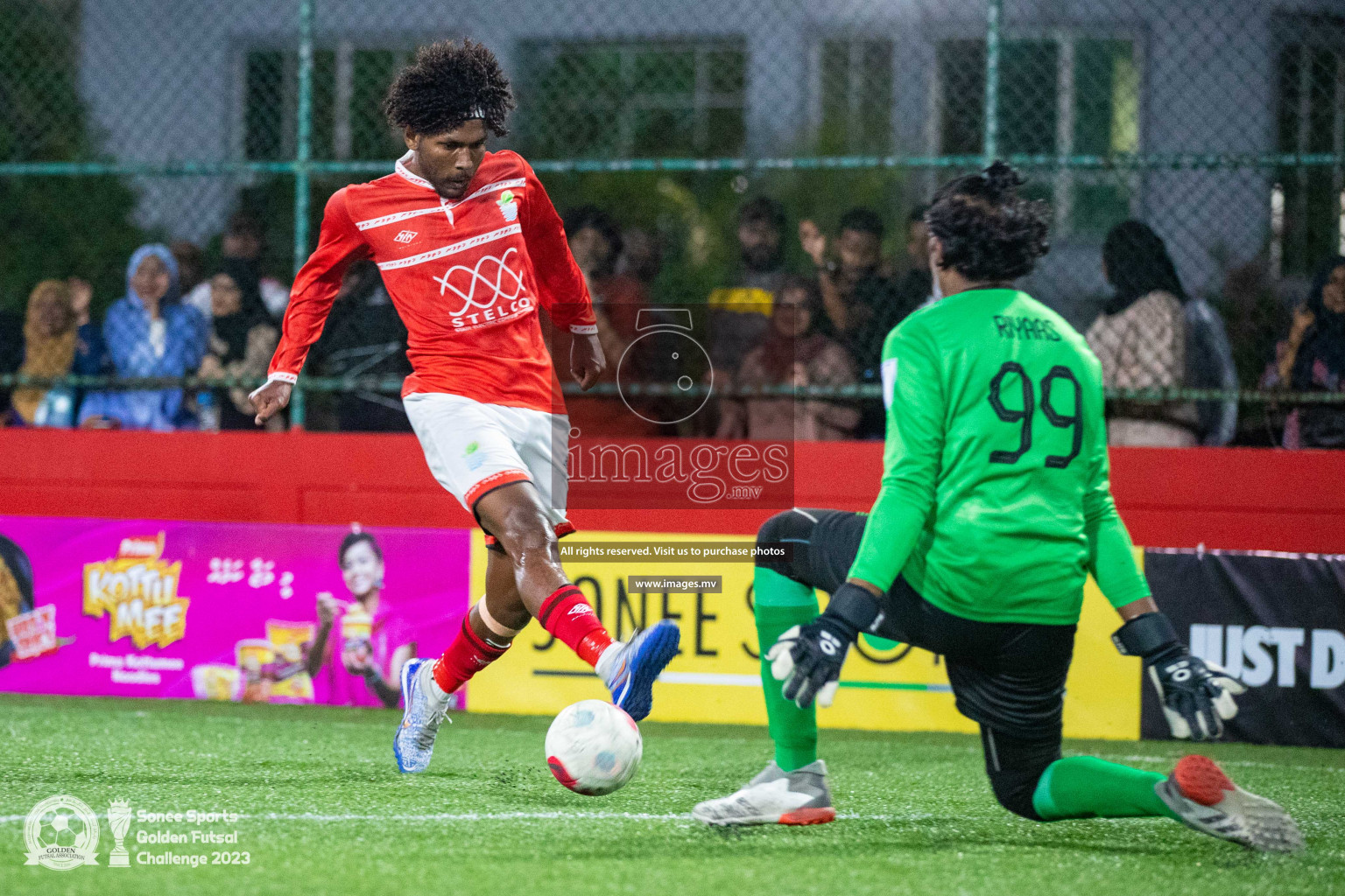 AA. Thoddoo vs AA. Mathiveri in Day 4 of Golden Futsal Challenge 2023 on 08 February 2023 in Hulhumale, Male, Maldives