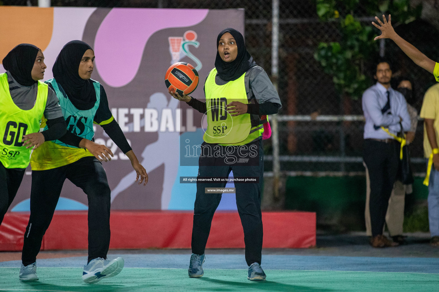 Final of 20th Milo National Netball Tournament 2023, held in Synthetic Netball Court, Male', Maldives on 11th June 2023 Photos: Nausham Waheed/ Images.mv