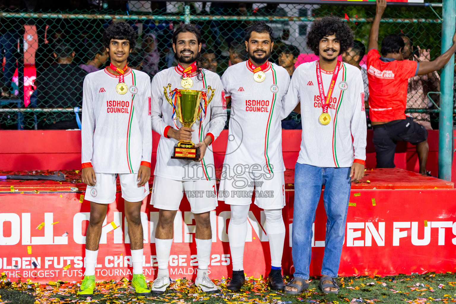 L Gan vs L Isdhoo in Laamu Atoll Finals Day 26 of Golden Futsal Challenge 2025 was held on Thursday , 30th January 2025, in Hulhumale', Maldives. Photos: Nausham Waheed / images.mv