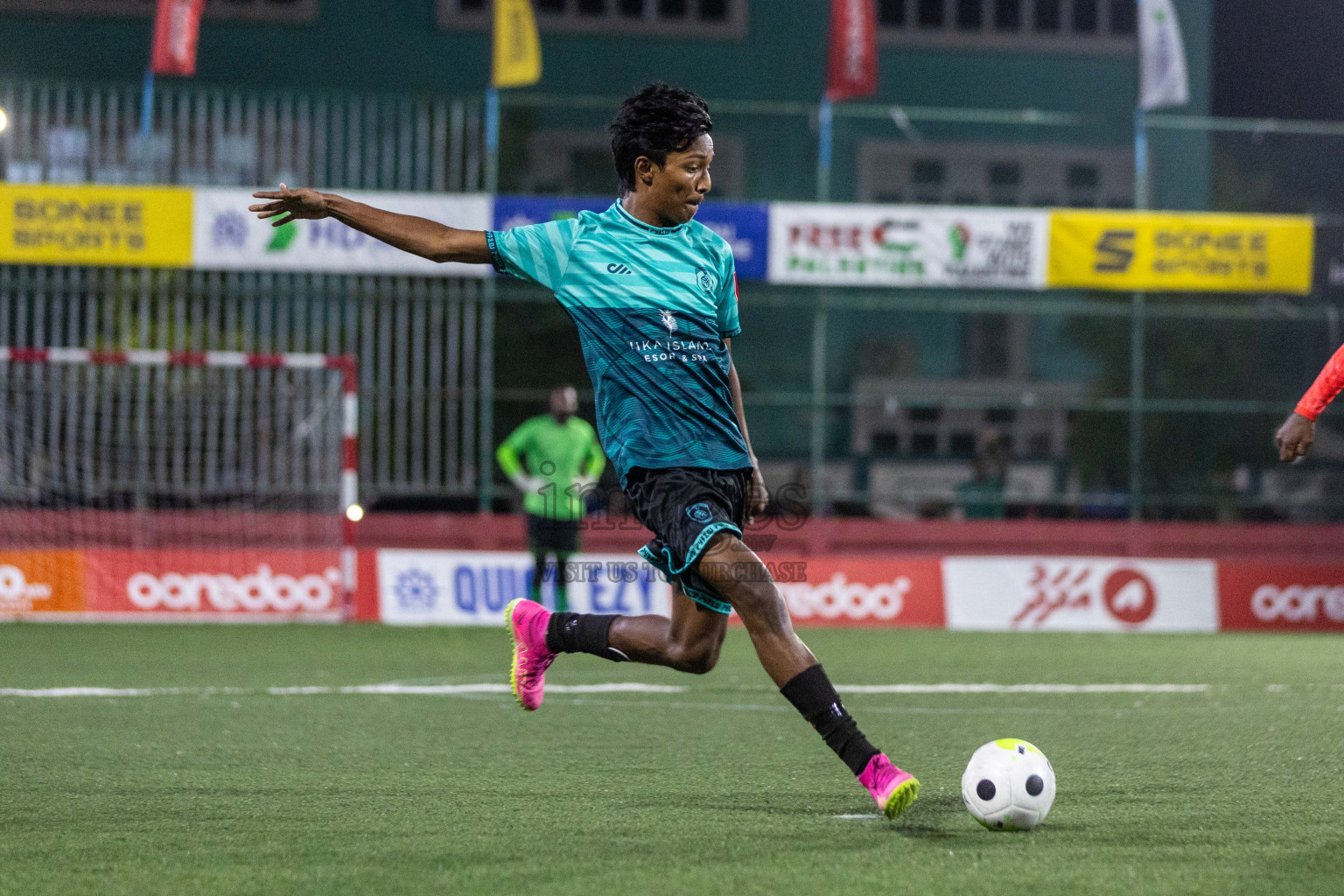 AA Feridhoo vs AA Bodufolhudhoo in Day 15 of Golden Futsal Challenge 2024 was held on Monday, 29th January 2024, in Hulhumale', Maldives Photos: Nausham Waheed / images.mv