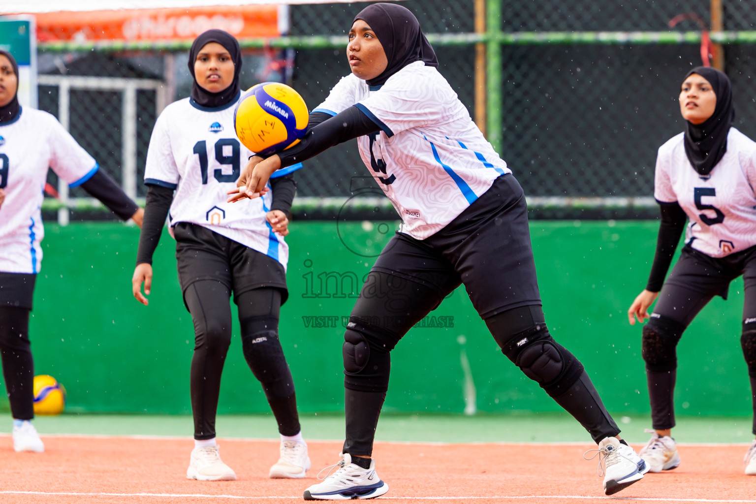 Club rising star academy vs Sports club city in Milo National Junior Volleyball Championship 2025 Day 2 was held on Sunday, 23rd November 2025 at Ekuveni Turf Court Male', Maldives. Photos: Nausham Waheed / images.mv