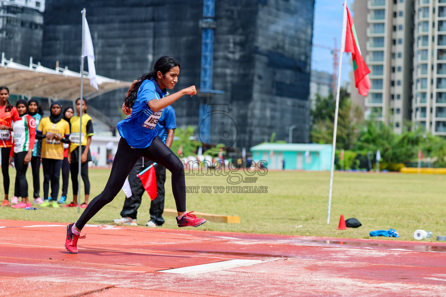 Day 1 of MWSC Interschool Athletics Championships 2024 held in Hulhumale Running Track, Hulhumale, Maldives on Saturday, 9th November 2024. 
Photos by: Ismail Thoriq, Hassan Simah / Images.mv