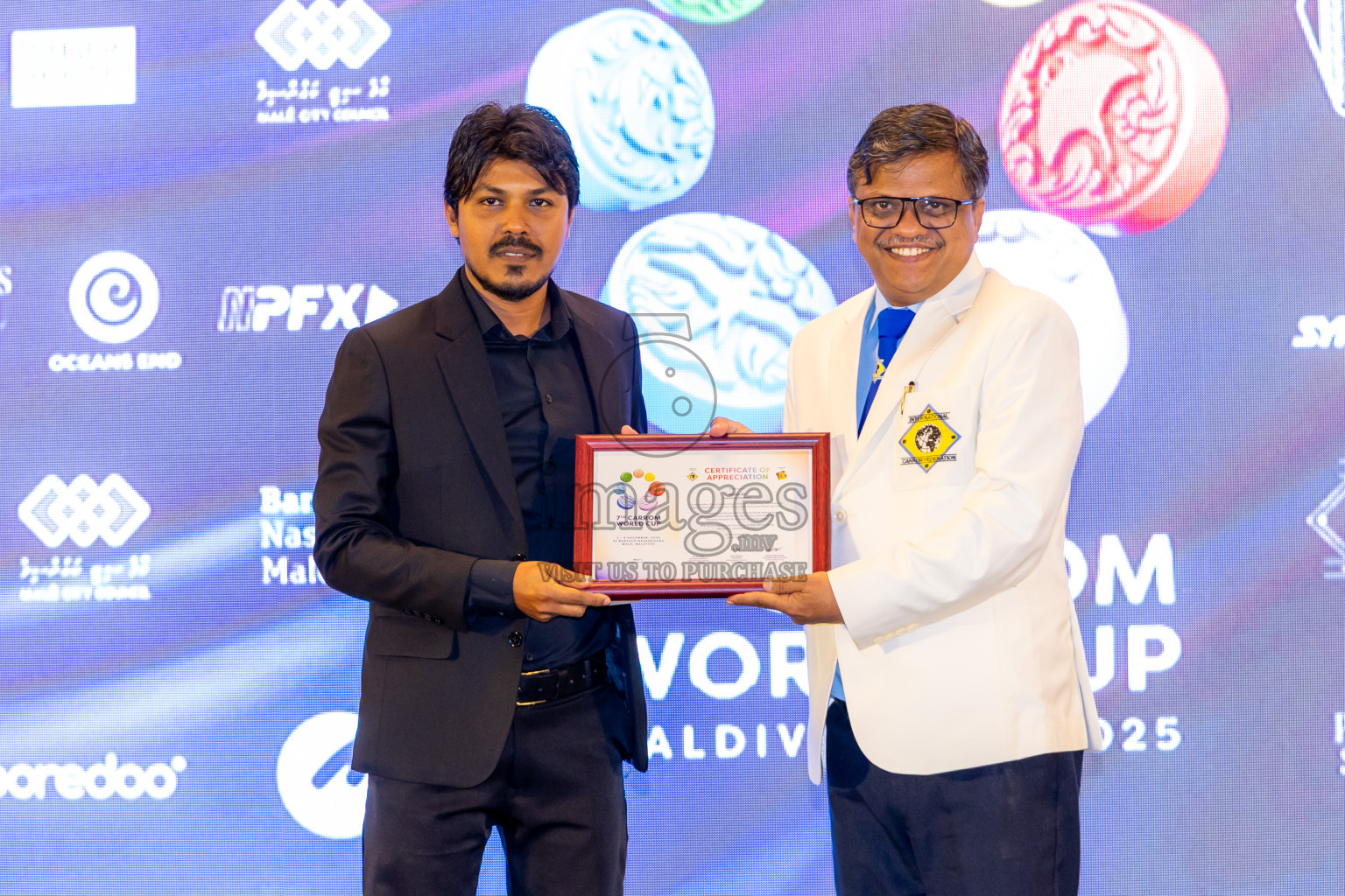 Closing Ceremony of 7th Carrom World Cup was held on Saturday, 6th November 2025 at Barceló Nasandhura Male', Maldives. Photos: Nausham Waheed / images.mv