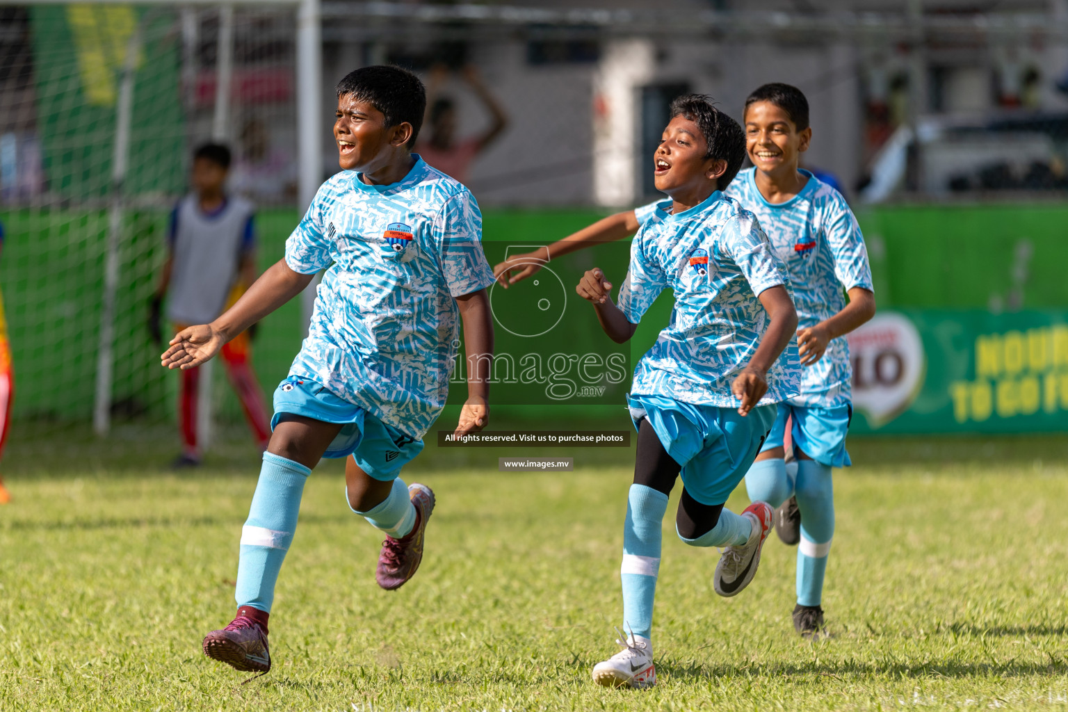 Day 1 of MILO Academy Championship 2023 (U12) was held in Henveiru Football Grounds, Male', Maldives, on Friday, 18th August 2023. Photos: Mohamed Mahfooz Moosa / images.mv