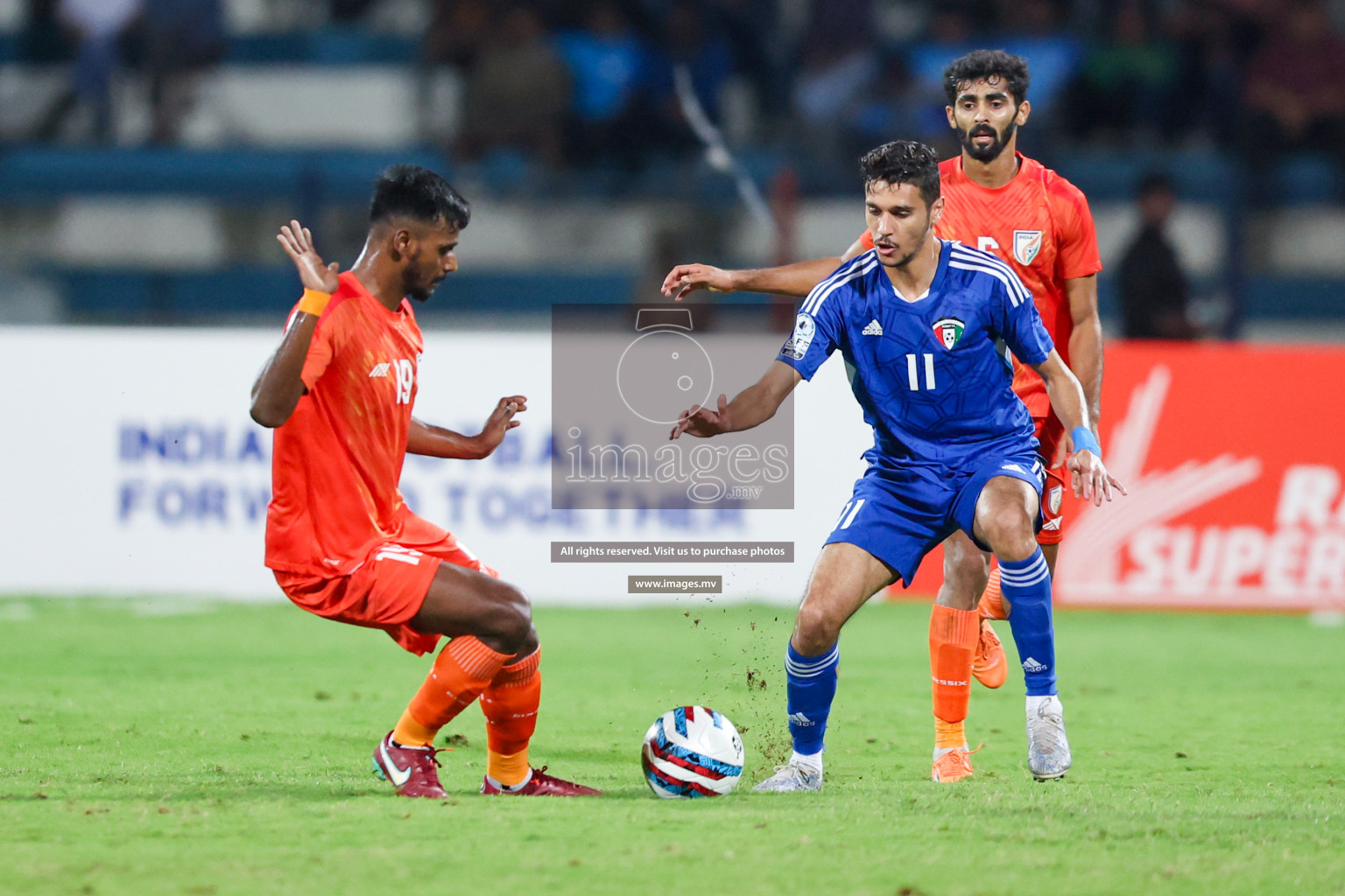 Kuwait vs India in the Final of SAFF Championship 2023 held in Sree Kanteerava Stadium, Bengaluru, India, on Tuesday, 4th July 2023. Photos: Nausham Waheed / images.mv