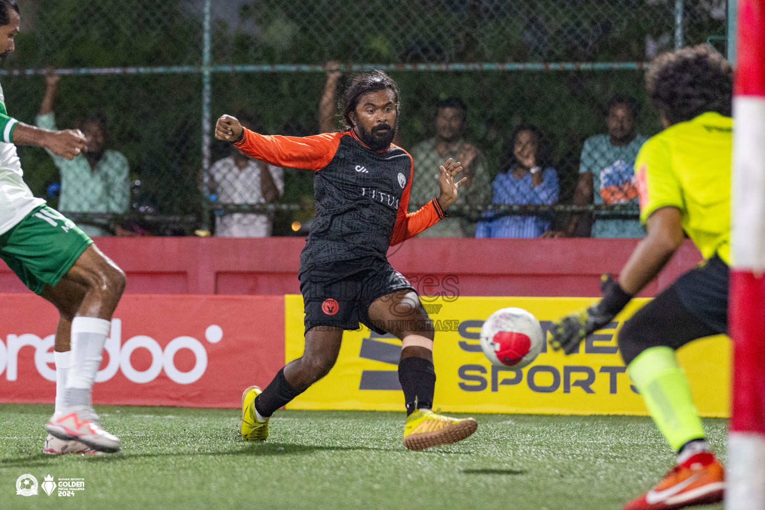 R Meedhoo vs R Maduvvari in Golden Futsal Challenge 2024 was held on Tuesday, 16th January 2024, in Hulhumale', Maldives Photos: Ismail Thoriq / images.mv