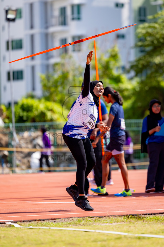 Day 4 of MWSC Interschool Athletics Championships 2024 held in Hulhumale Running Track, Hulhumale, Maldives on Tuesday, 12th November 2024. Photos by: Nausham Waheed / Images.mv