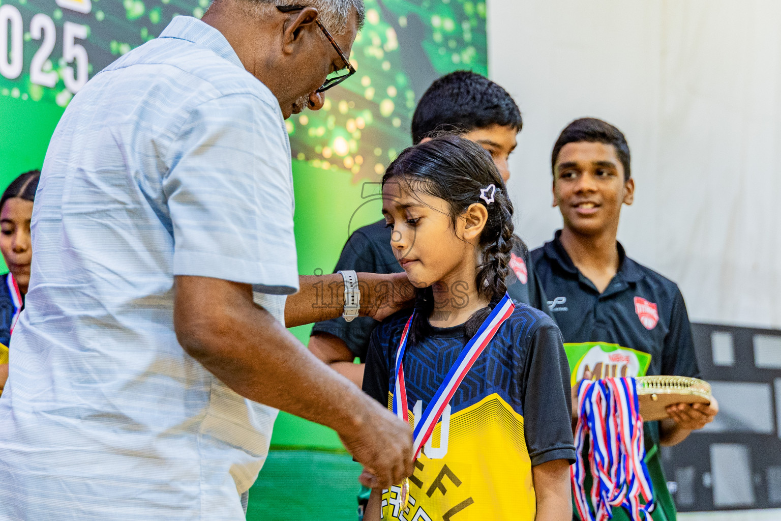 Day 3 of Milo 5 x 5 Junior Challenge 2025 - Basketball tournament held in Basketball Training Center, Male', Maldives on Saturday, 11th October 2025. Photos by: Nausham Waheed, Areef Adam / Images.mv