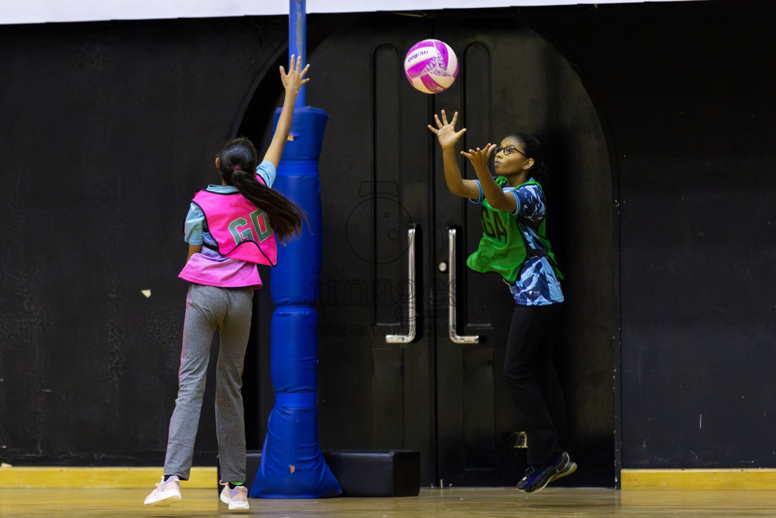 High Flyers vs Netkids A in Day 1 of 3rd Junior Championship - Netball association of Maldives, held at Social Center on 19th January 2025 . Photos by Shuu Abdul Sattar