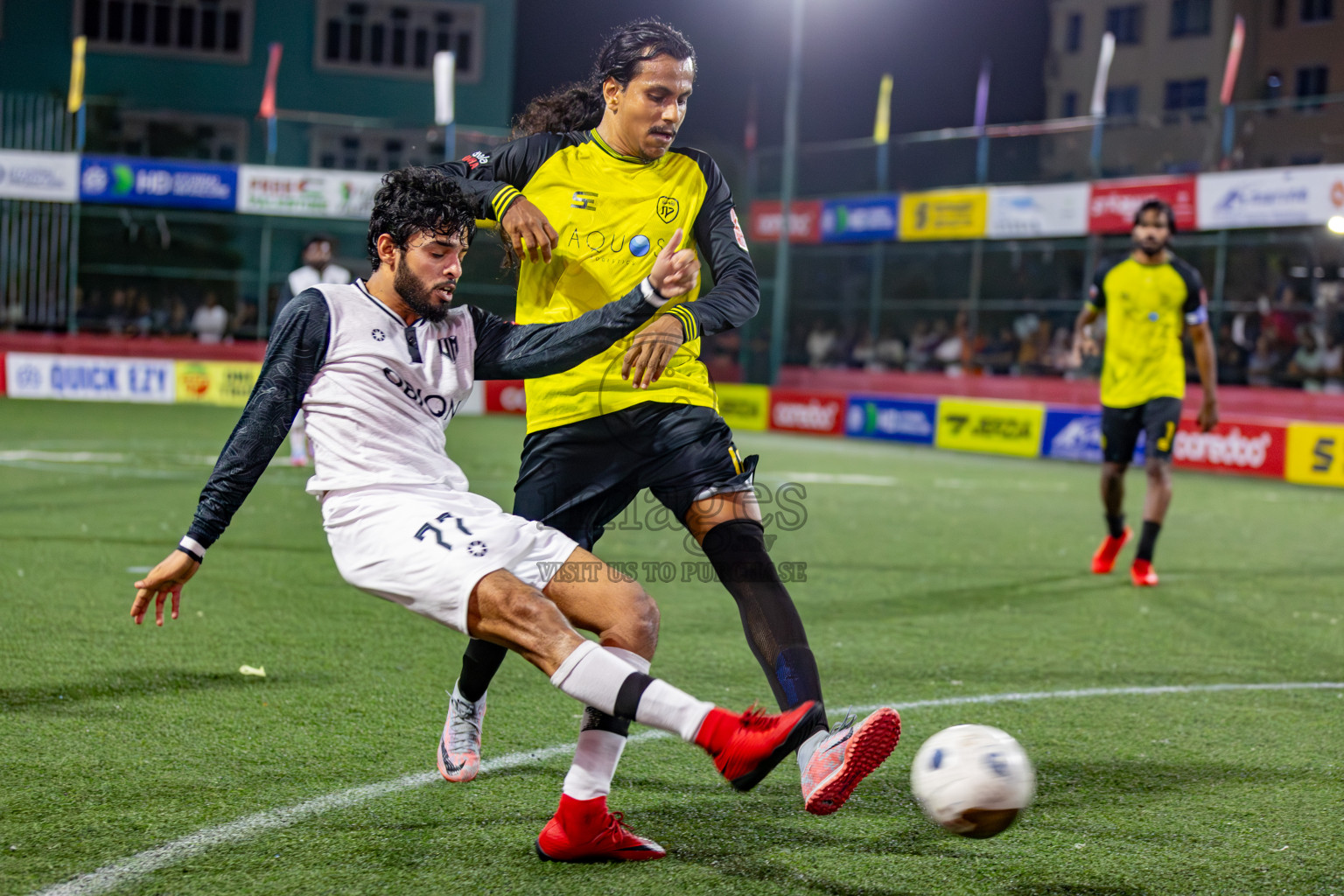 Machchangoalhi VS Vilimale on Day 36 of Golden Futsal Challenge 2024 was held on Wednesday, 21st February 2024, in Hulhumale', Maldives 
Photos: Hassan Simah/ images.mv