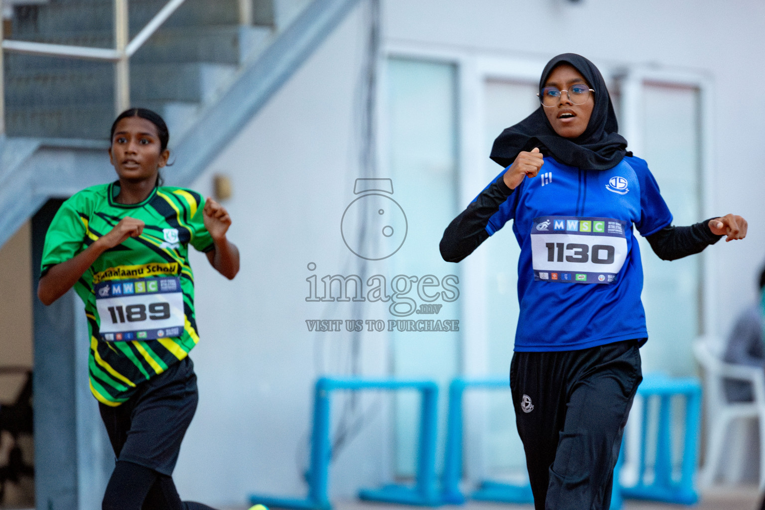 Day 2 of MWSC Interschool Athletics Championships 2024 held in Hulhumale Running Track, Hulhumale, Maldives on Sunday, 10th November 2024. 
Photos by: Hassan Simah / Images.mv