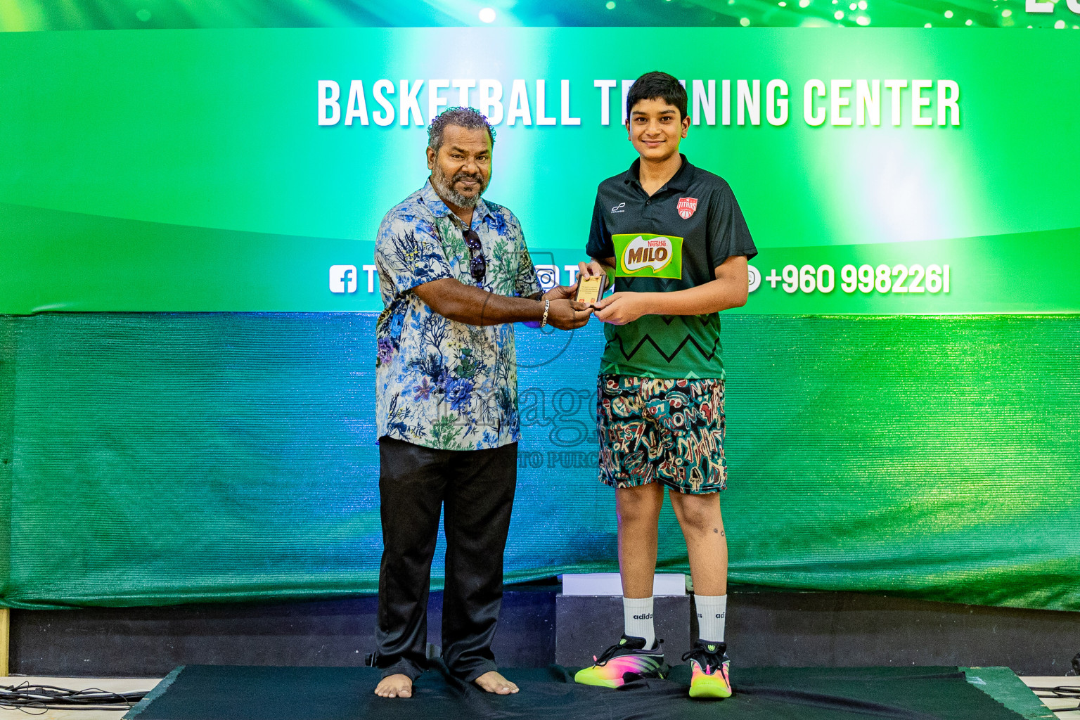 Day 3 of Milo 5 x 5 Junior Challenge 2025 - Basketball tournament held in Basketball Training Center, Male', Maldives on Saturday, 11th October 2025. Photos by: Nausham Waheed, Areef Adam / Images.mv