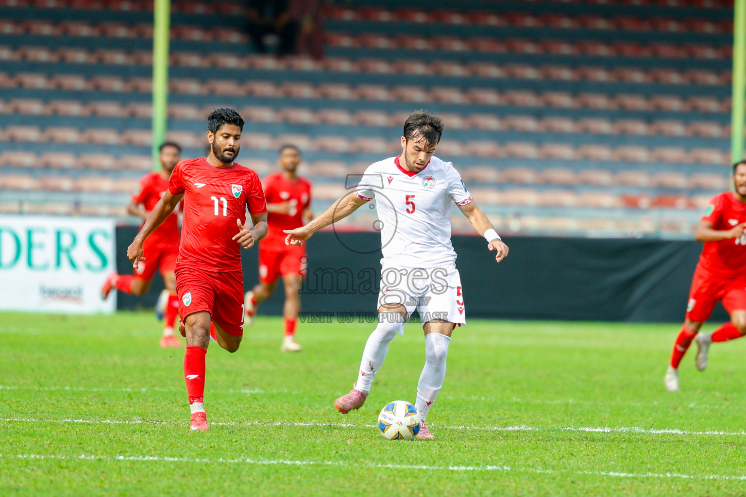 Maldives vs Tajikistan in the AFC Asian Cup Saudi Arabia 2027 Qualifier was played in Male' Maldives on Tuesday, 14th October 2025. 
Photos: Raaif Yoosuf / images.mv