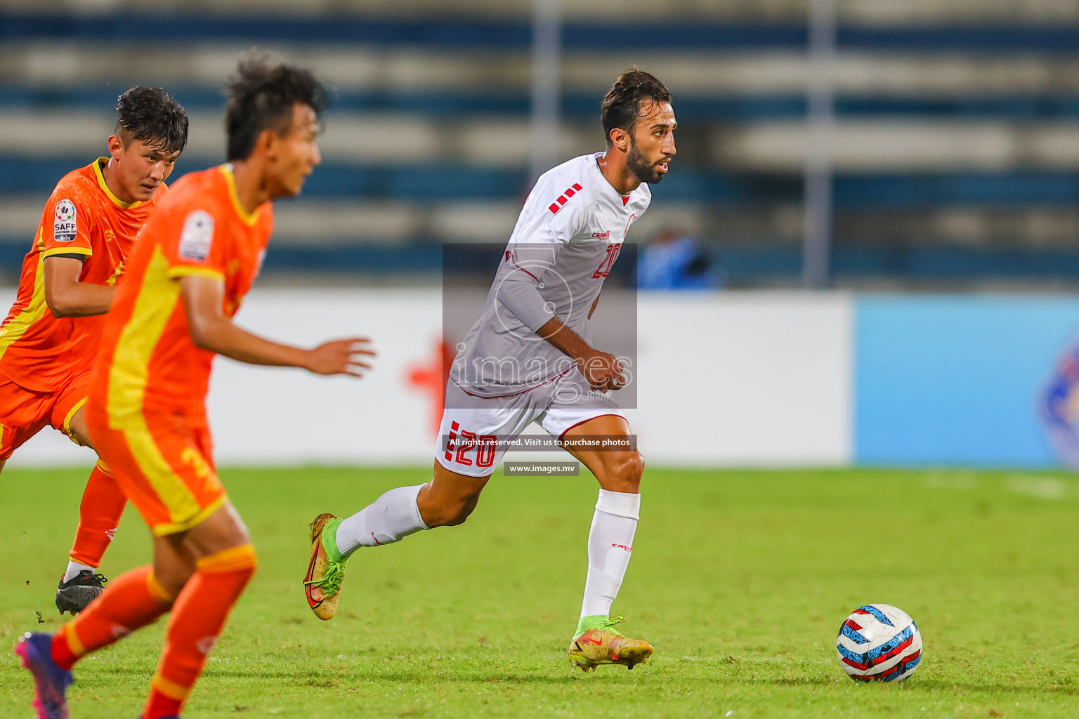 Bhutan vs Lebanon in SAFF Championship 2023 held in Sree Kanteerava Stadium, Bengaluru, India, on Sunday, 25th June 2023. Photos: Nausham Waheed, Hassan Simah / images.mv