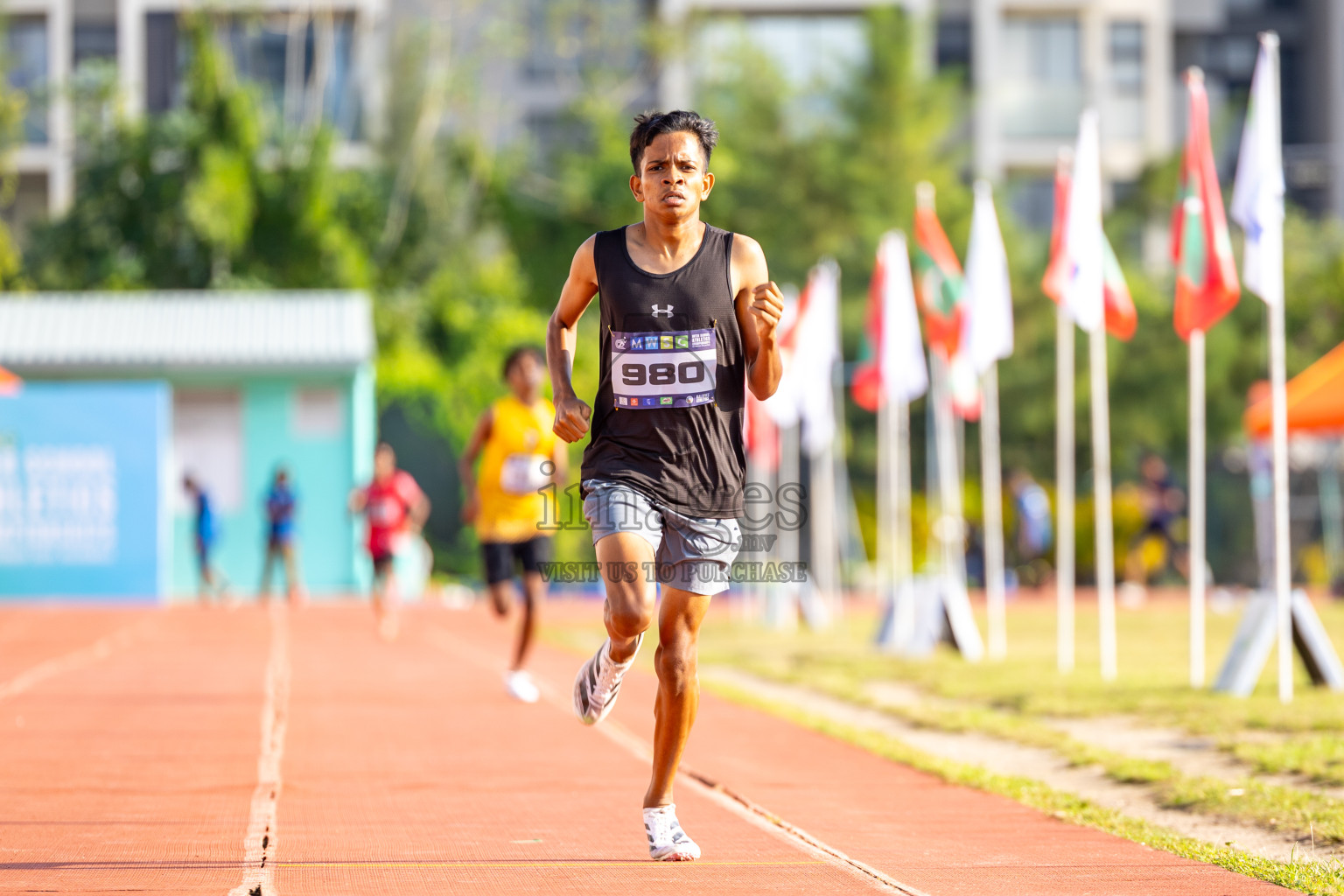 Day 4 of MWSC Interschool Athletics Championships 2024 held in Hulhumale Running Track, Hulhumale, Maldives on Tuesday, 12th November 2024. Photos by: Raaif Yoosuf / Images.mv