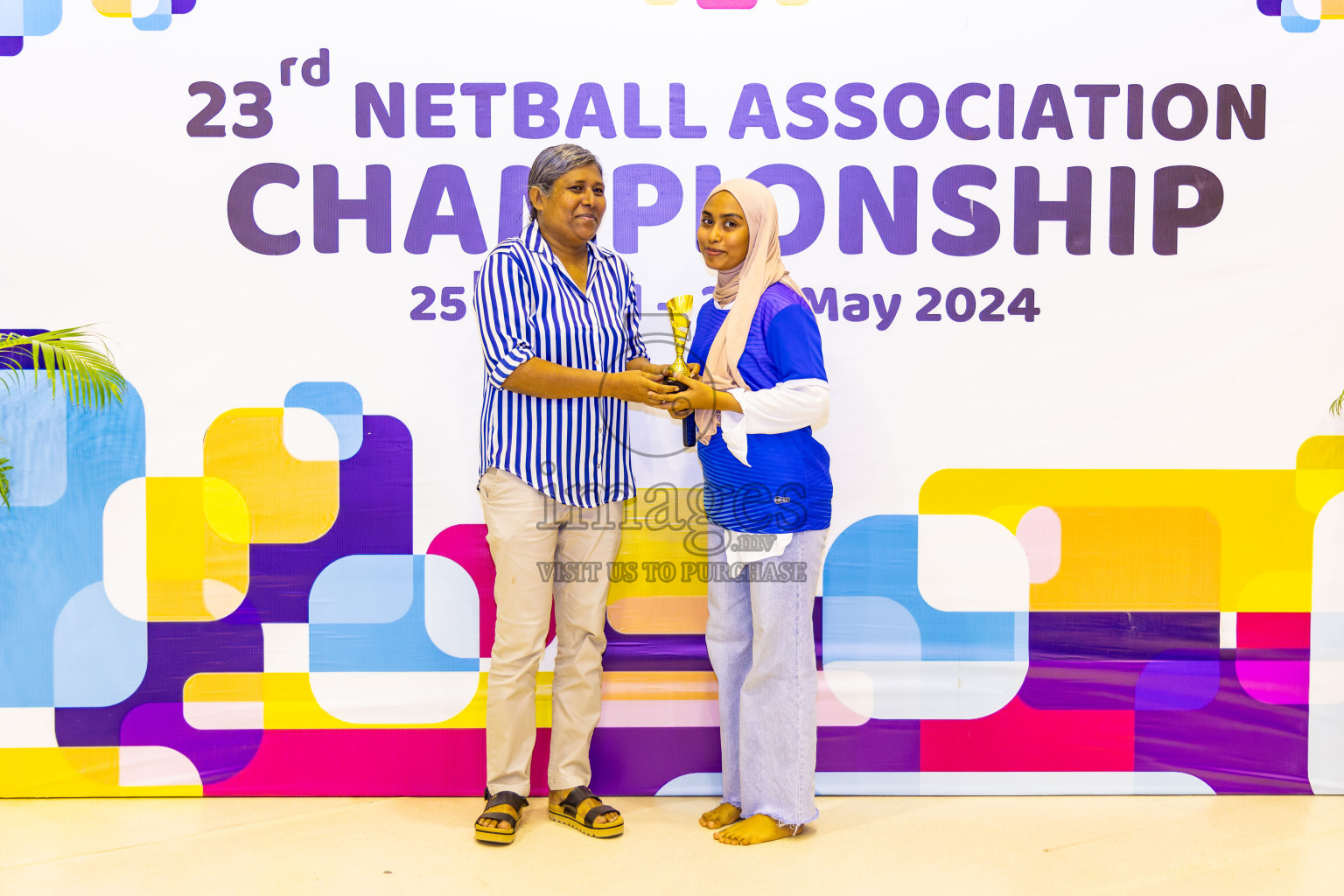 Final of 23rd Netball Association Championship was held in Social Canter at Male', Maldives on Sunday, 5th May 2024. Photos: Nausham Waheed / images.mv