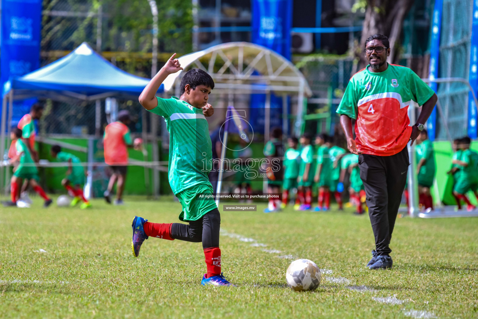 Day 1 of Milo Kids Football Fiesta 2022 was held in Male', Maldives on 19th October 2022. Photos: Nausham Waheed/ images.mv