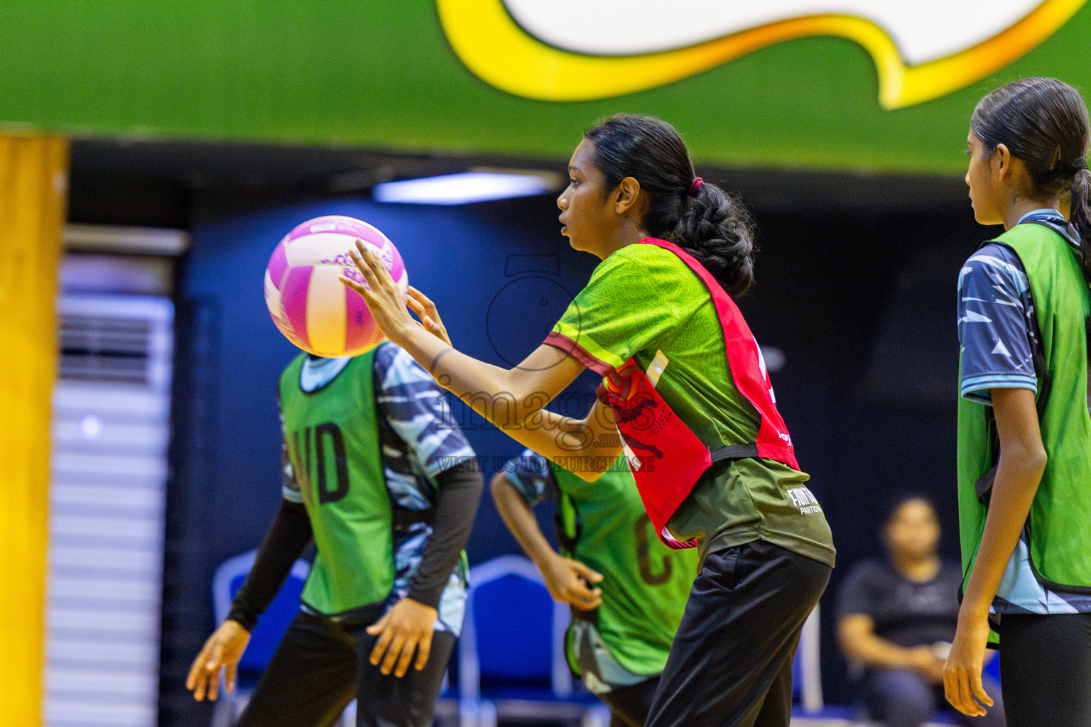 Fiontti Sports Club vs High Flyers U13 Finals of 3rd Netball Junior Championship, held at Social Center on Saturday, 25th January 2025 . Photos: Nausham Waheed / images.mv