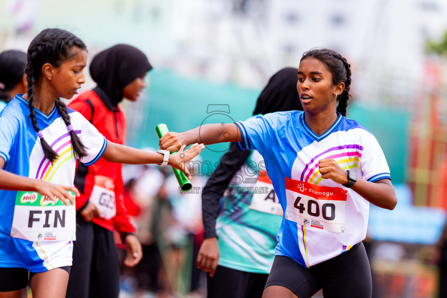 Day 6 of Inter-school Athletics Championship 2025 held in Ekuveni Synthetic Track, Male', Maldives on Sunday, 12th October 2025. Photos by: Nausham Waheed / Images.mv
