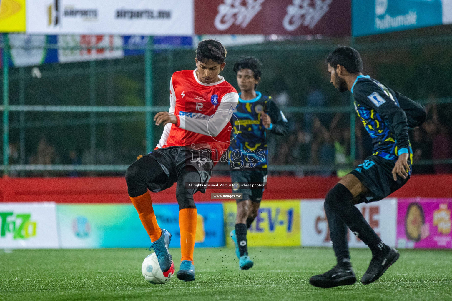 GA. Gemanafushi vs GA. Dhevvadhoo in Day 2 of Golden Futsal Challenge 2023 on 06 February 2023 in Hulhumale, Male, Maldives