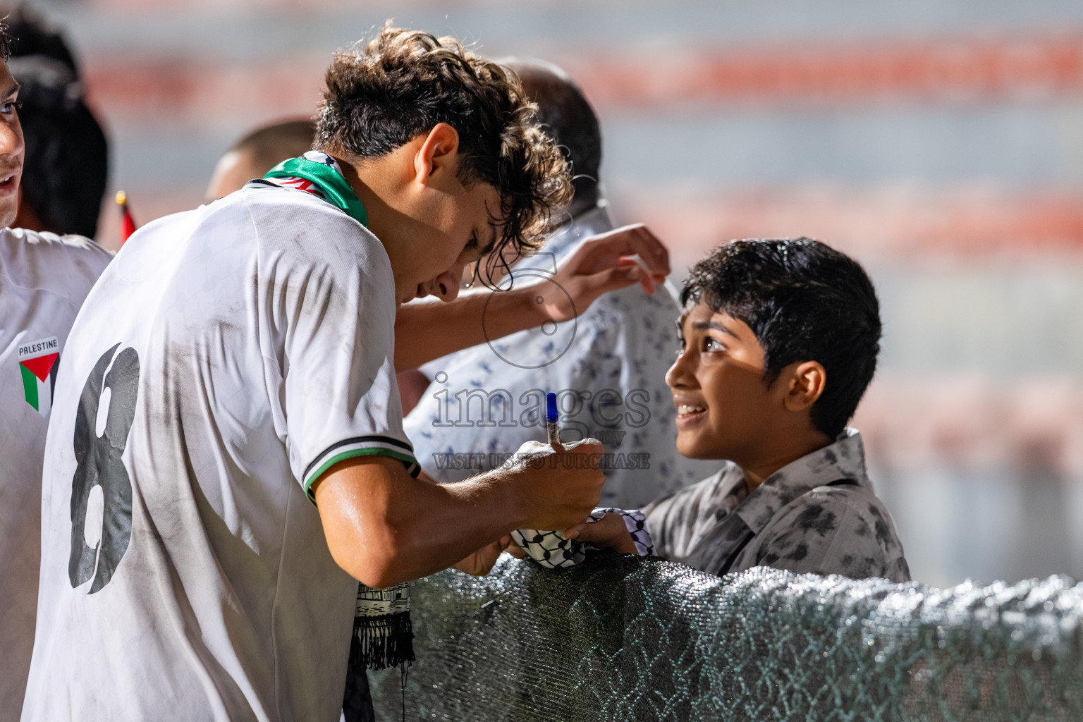 Maldives vs Palestine in the second under 17 friendly held in National Football Stadium, Male', Maldives on Saturday, 15 November 2025. 
Photos: Mohamed Mahfooz Moosa / Images.mv