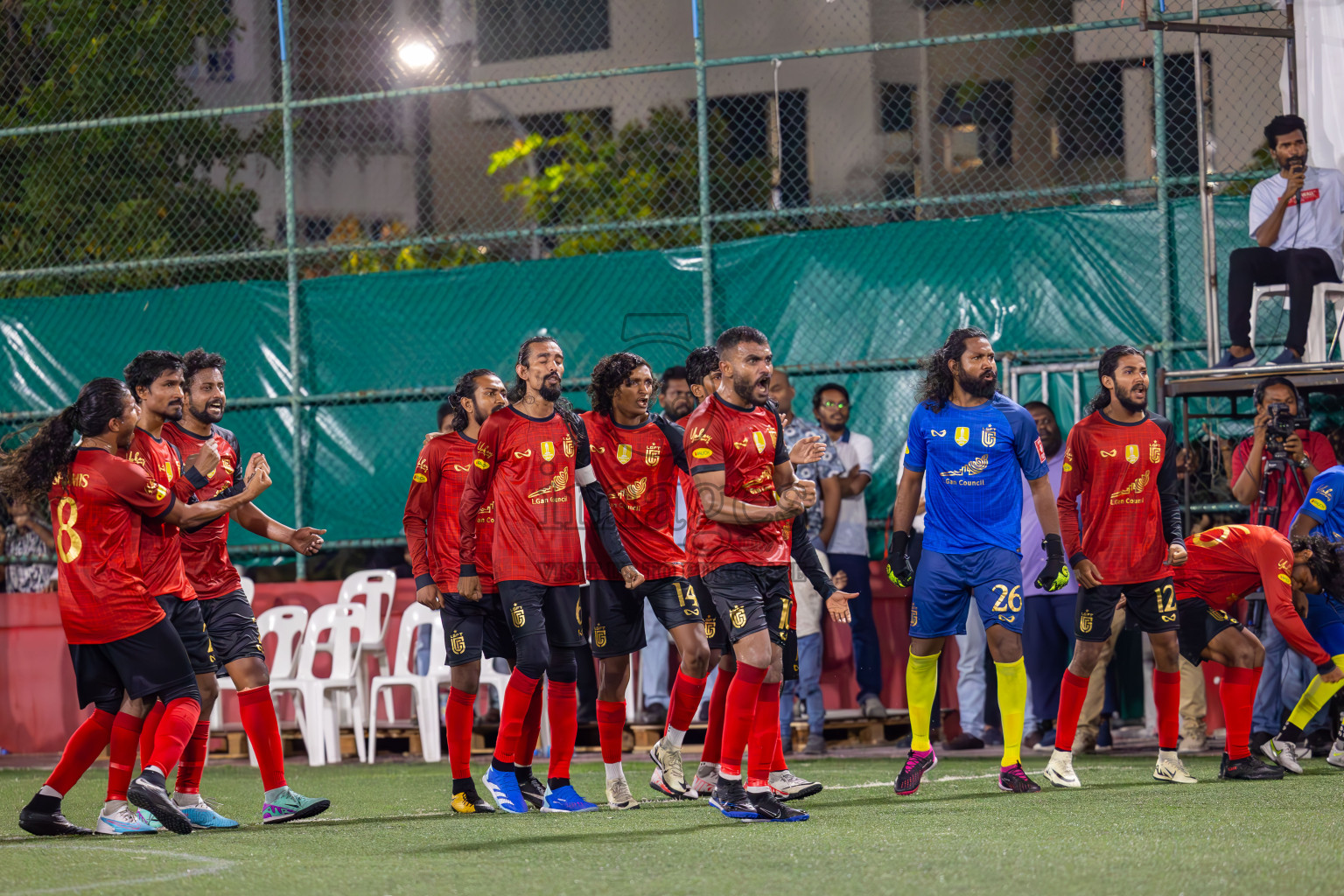 AA Mathiveri vs L Gan in Quarter Finals of Golden Futsal Challenge 2024 which was held on Friday, 1st March 2024, in Hulhumale', Maldives Photos: Ismail Thoriq / images.mv