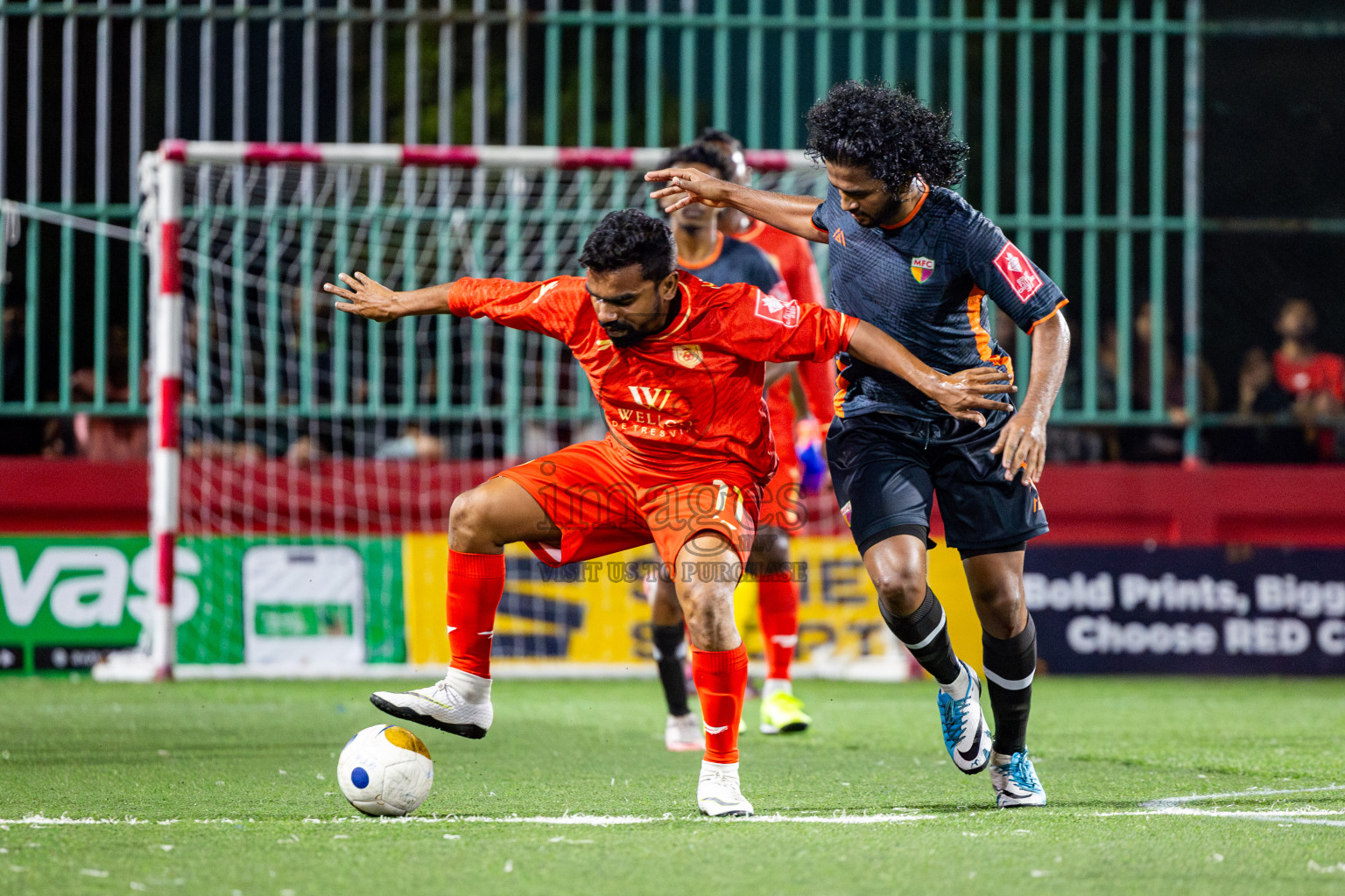GA Dhevvadhoo vs GA Maamendhoo in Day 14 of Golden Futsal Challenge 2025 was held on Saturday, 18th January 2025, in Hulhumale', Maldives. Photos: Nausham Waheed / images.mv