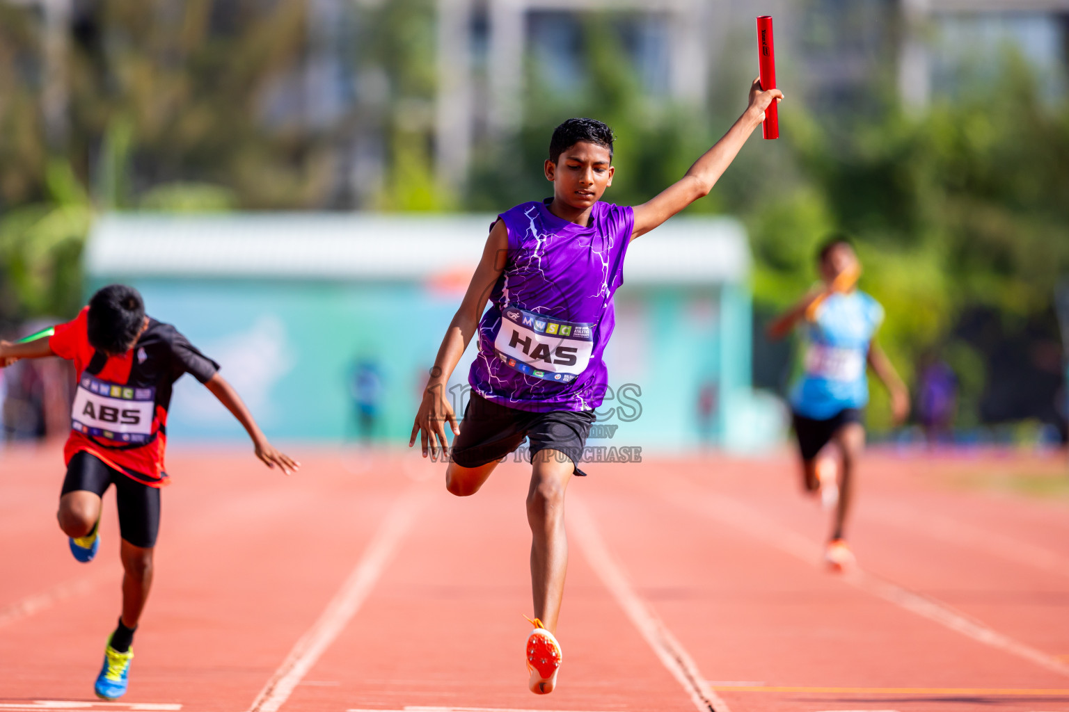 Day 6 of MWSC Interschool Athletics Championships 2024 held in Hulhumale Running Track, Hulhumale, Maldives on Thursday, 14th November 2024. Photos by: Nausham Waheed / Images.mv