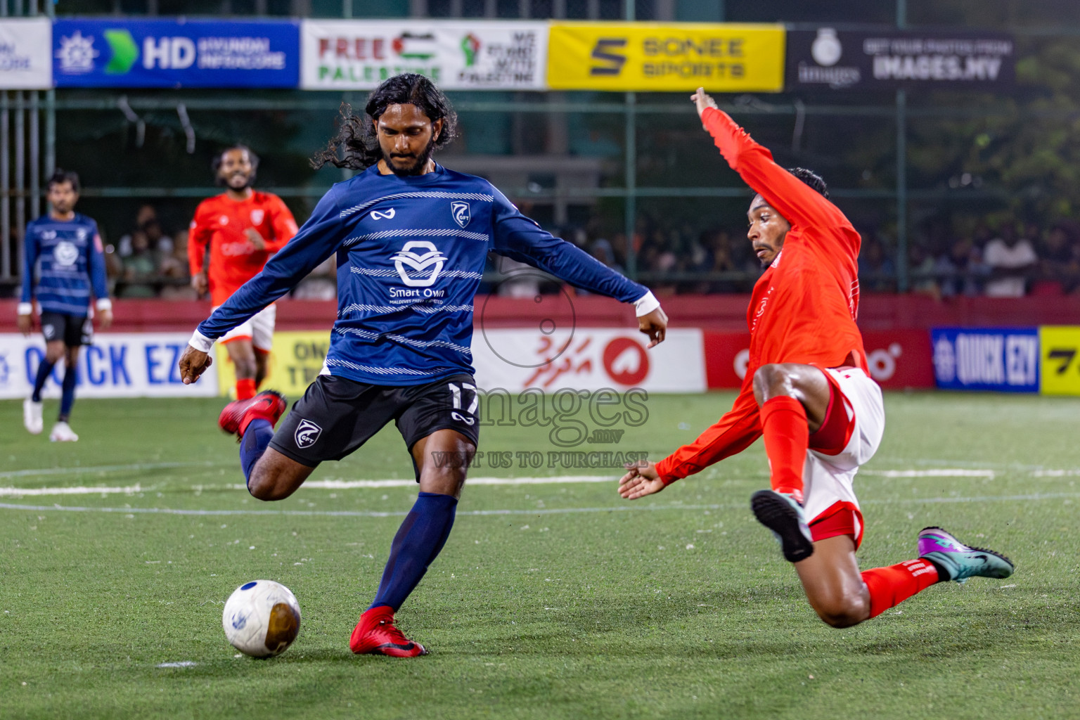 K. Gaafaru VS B. Eydhafushi on Day 36 of Golden Futsal Challenge 2024 was held on Wednesday, 21st February 2024, in Hulhumale', Maldives 
Photos: Hassan Simah/ images.mv